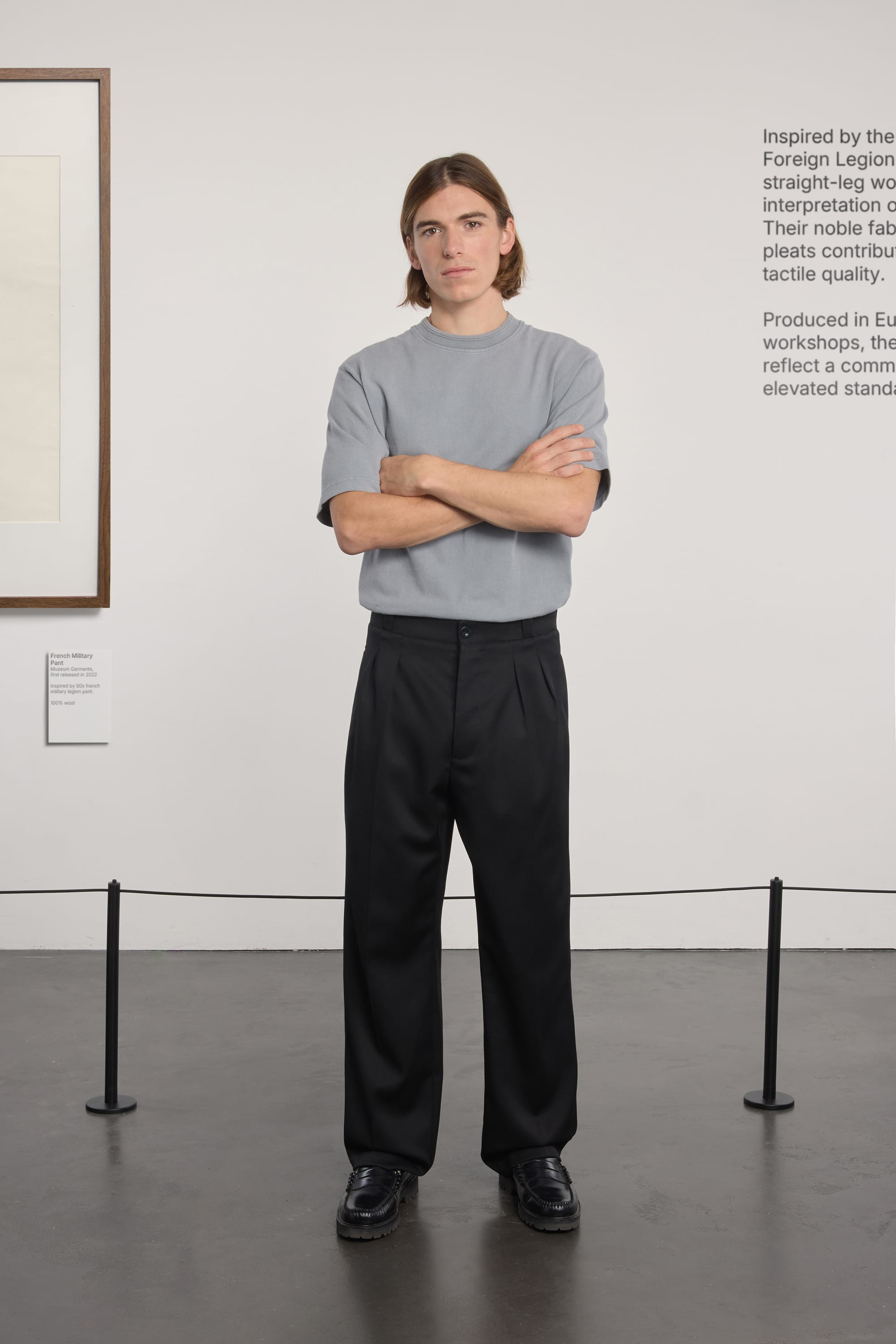 French Military Pant - Wool gabardine - Black