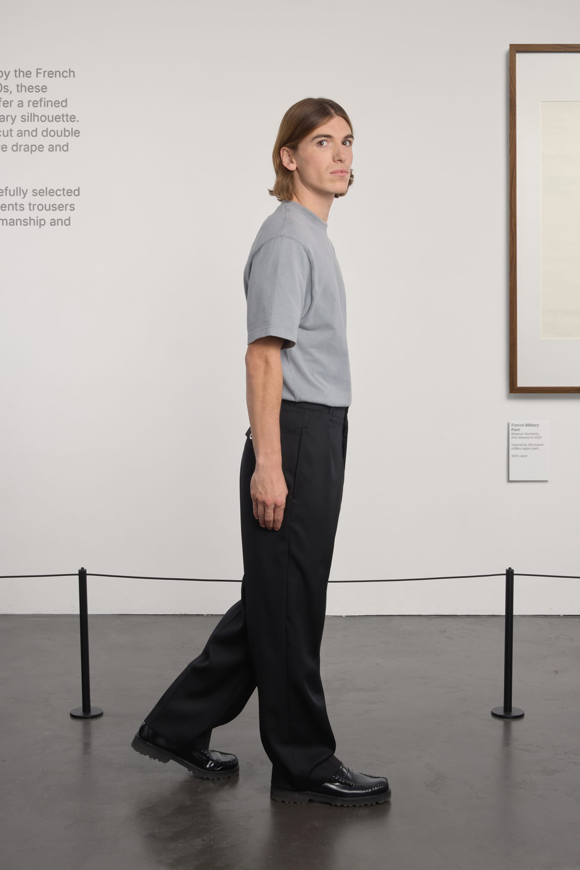 French Military Pant - Wool gabardine - Black