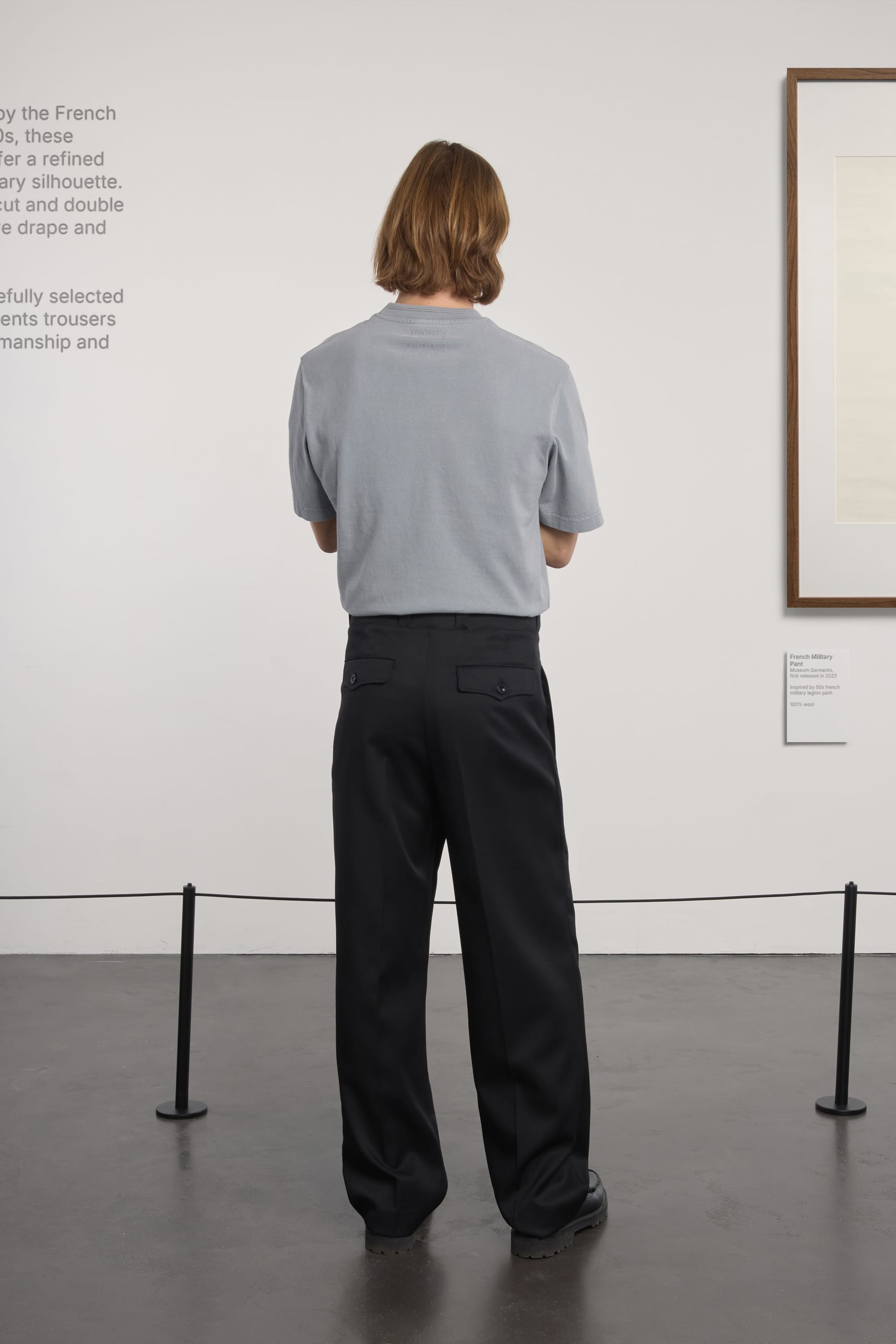 French Military Pant - Wool gabardine - Black