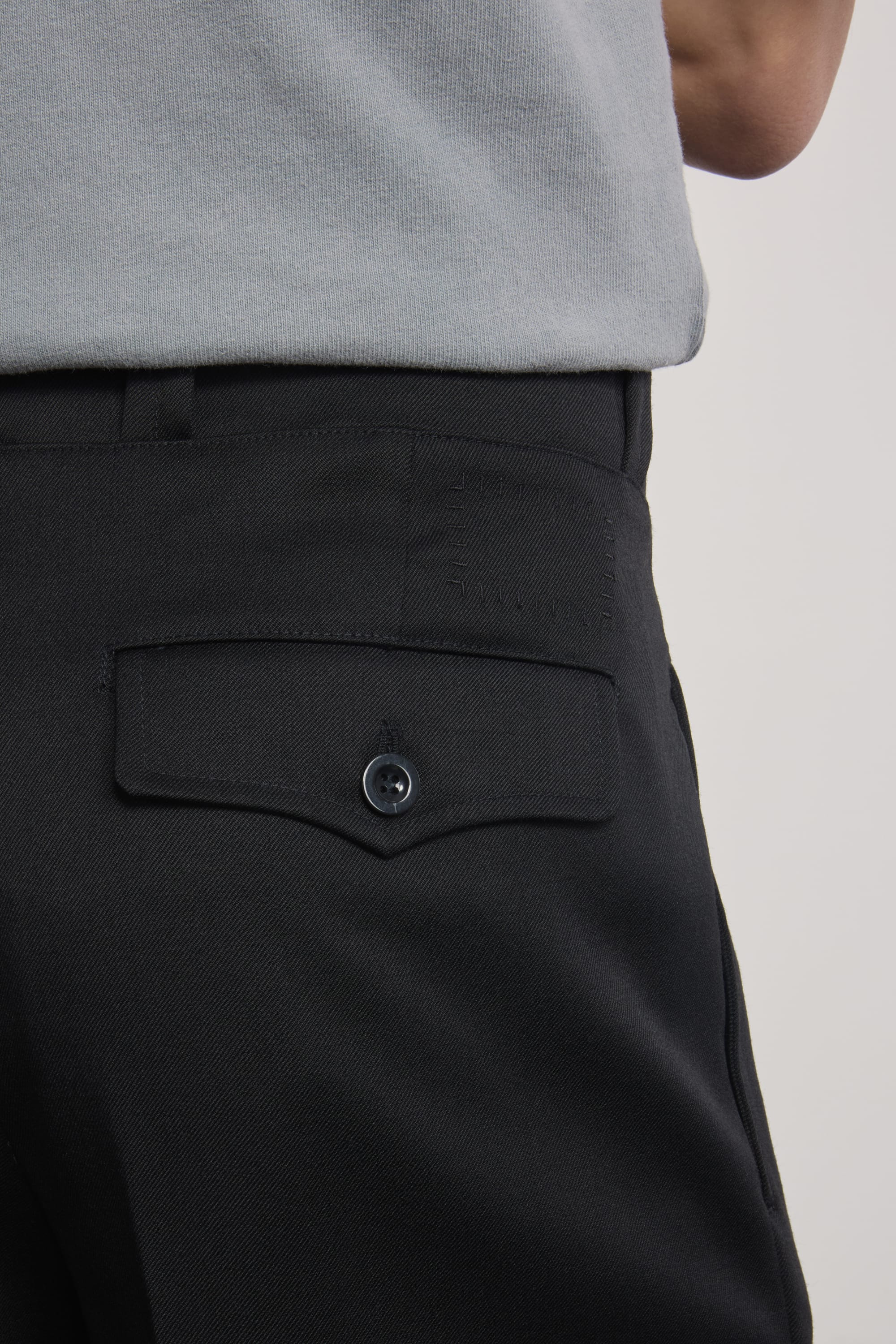 French Military Pant - Wool gabardine - Black