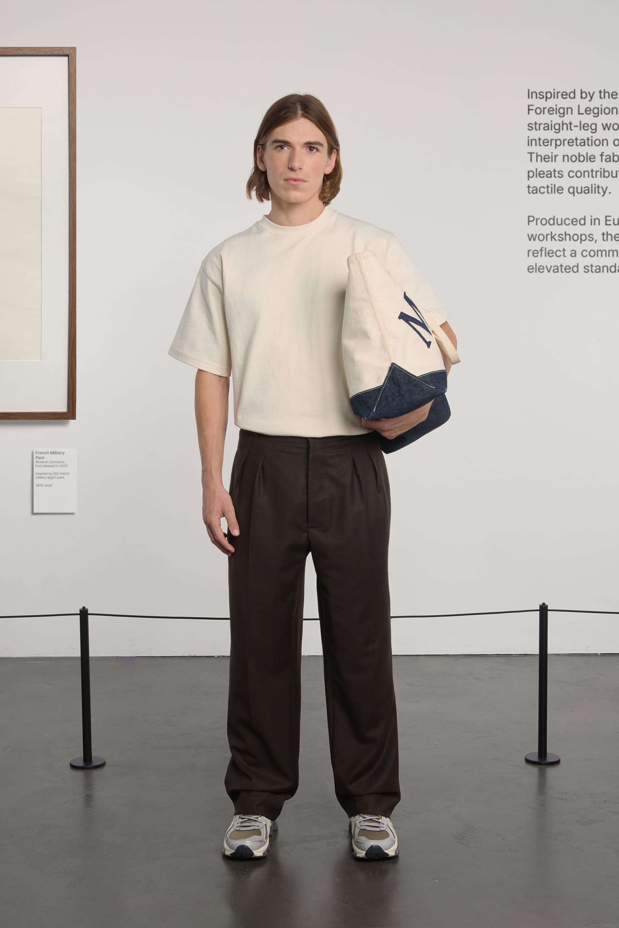 French Military Pant - Wool Flannel - Brown