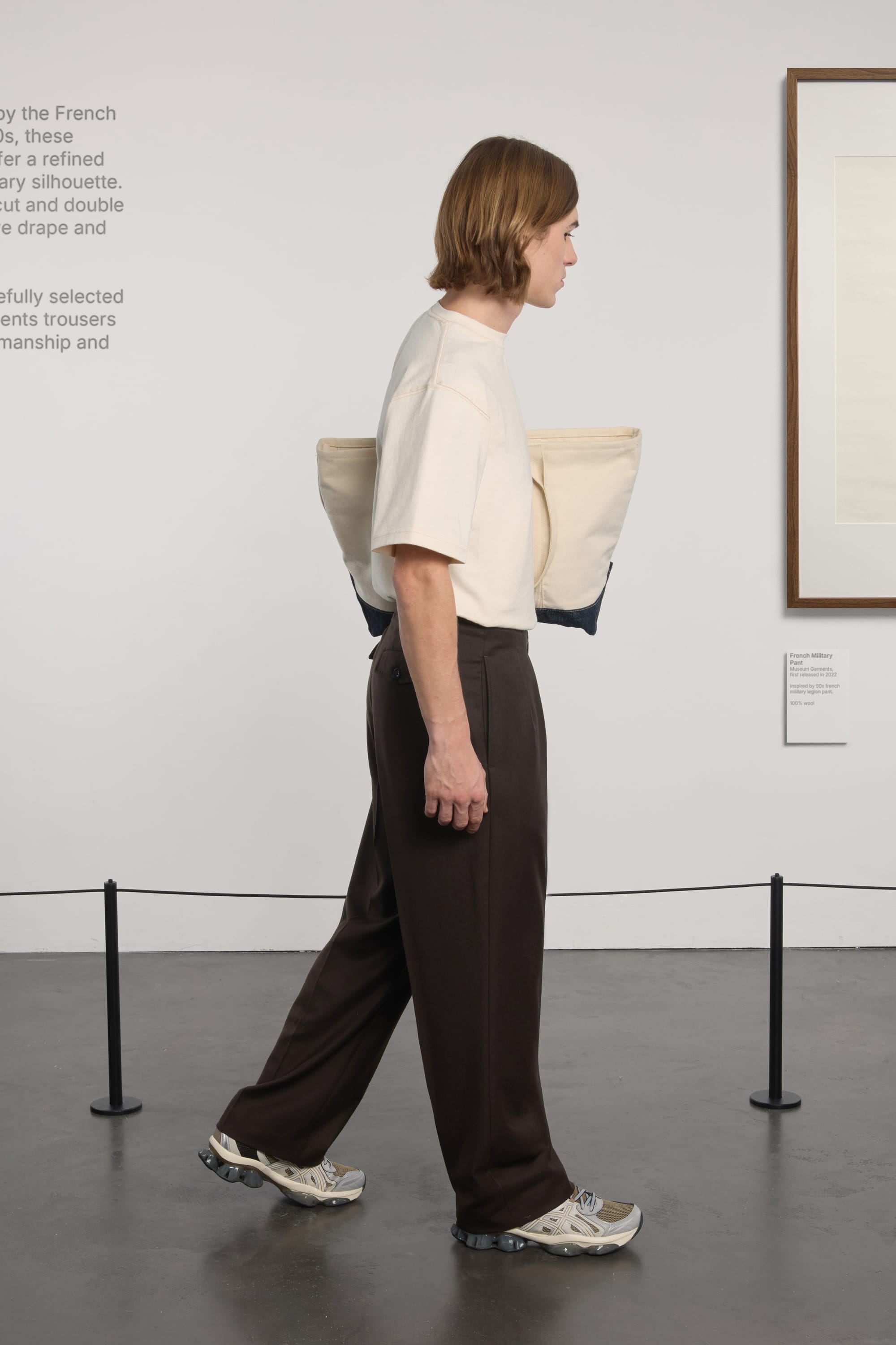 French Military Pant - Wool Flannel - Brown