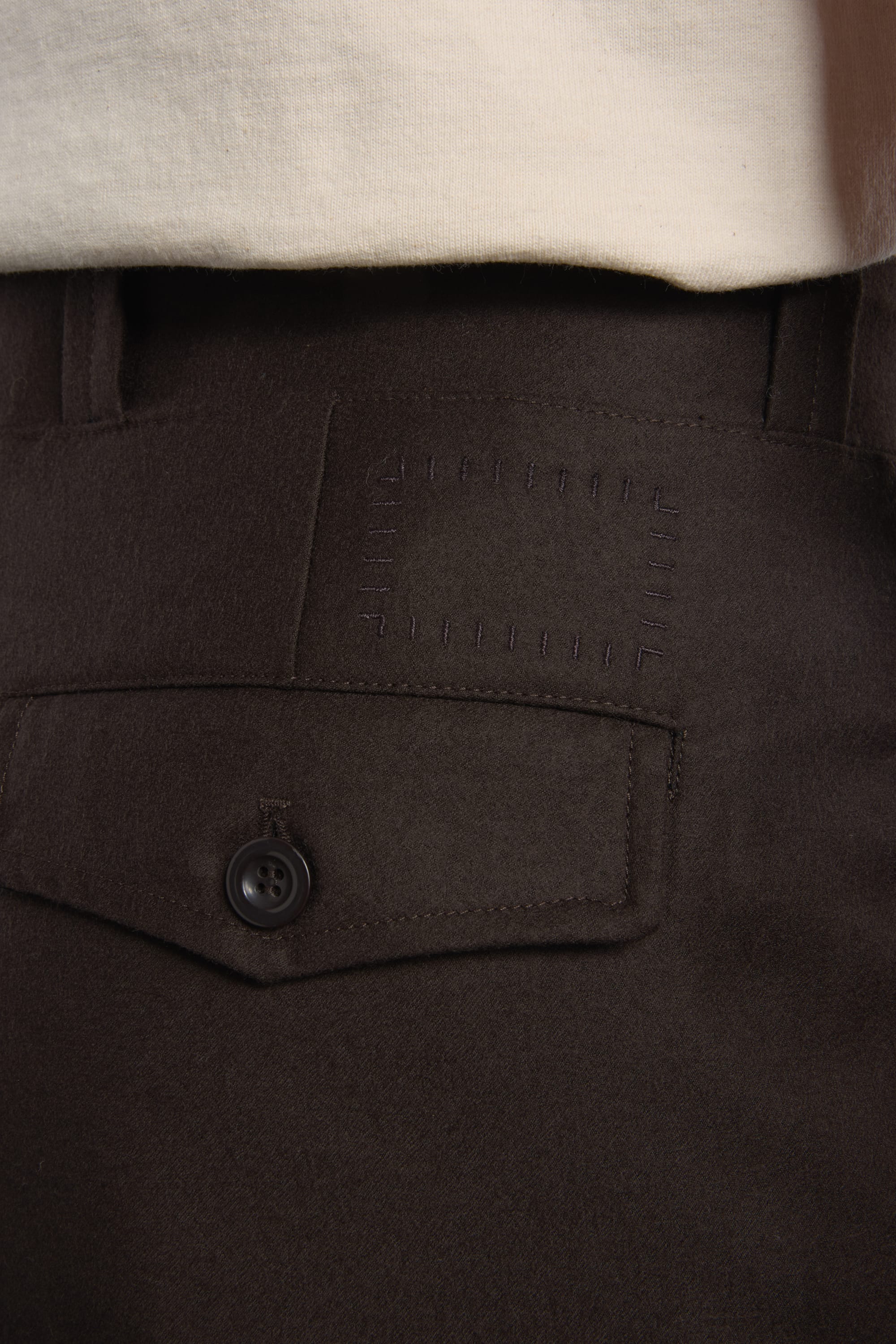 French Military Pant - Wool Flannel - Brown