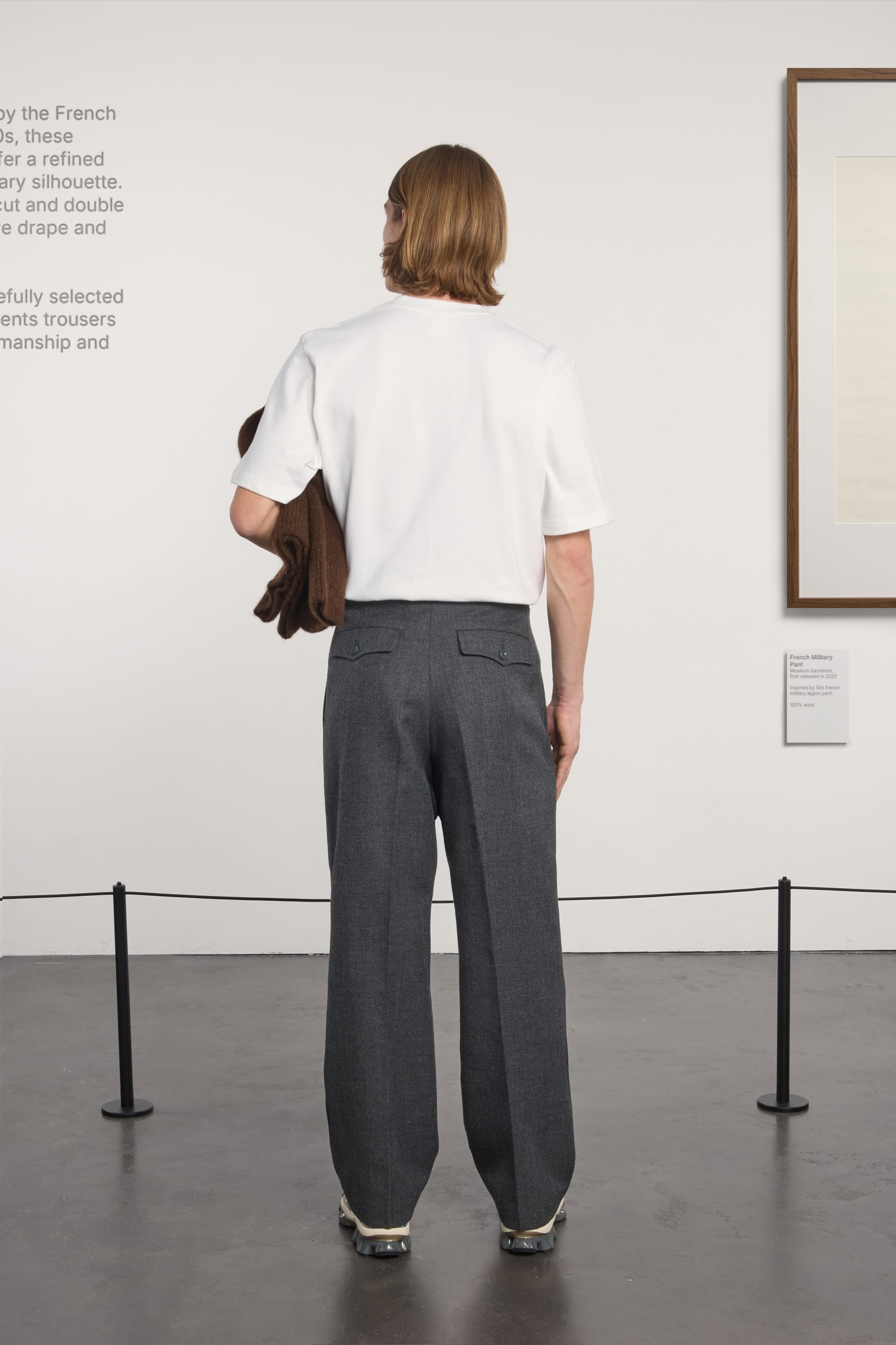 French Military Pant - Wool gabardine - Anthracite grey melange