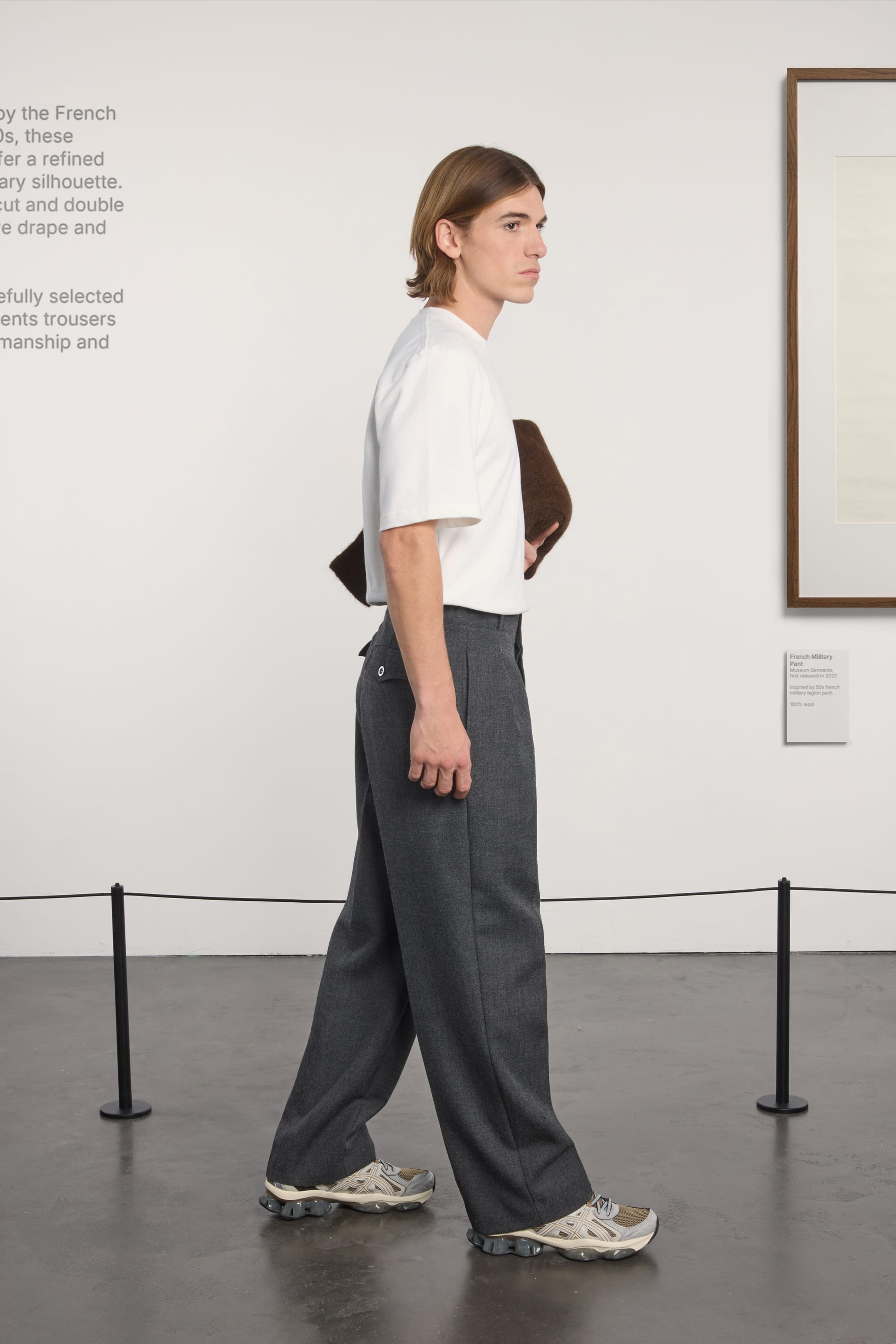 French Military Pant - Wool gabardine - Anthracite grey melange