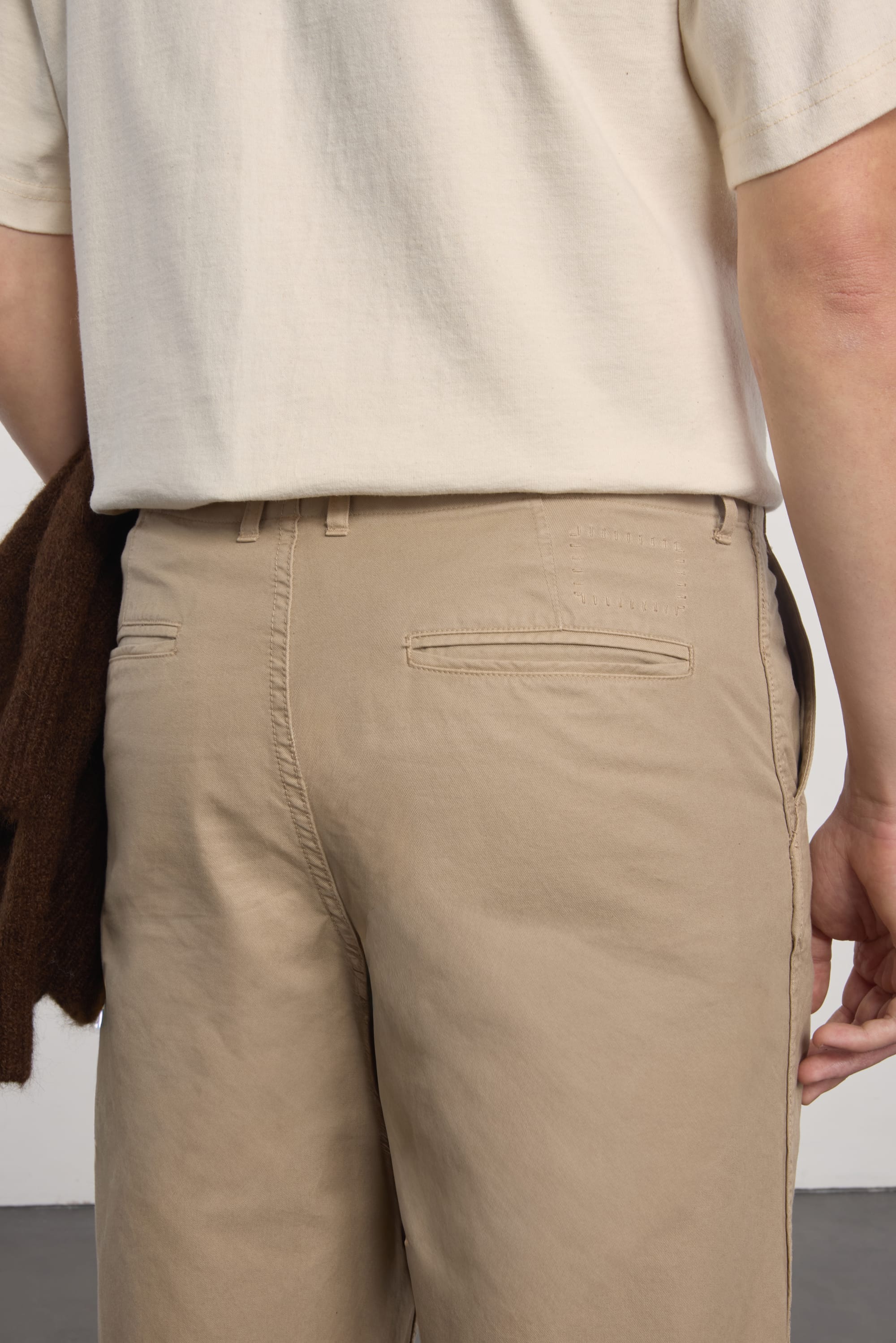 Chino Off-Duty - Twill de Coton lavé - Beige