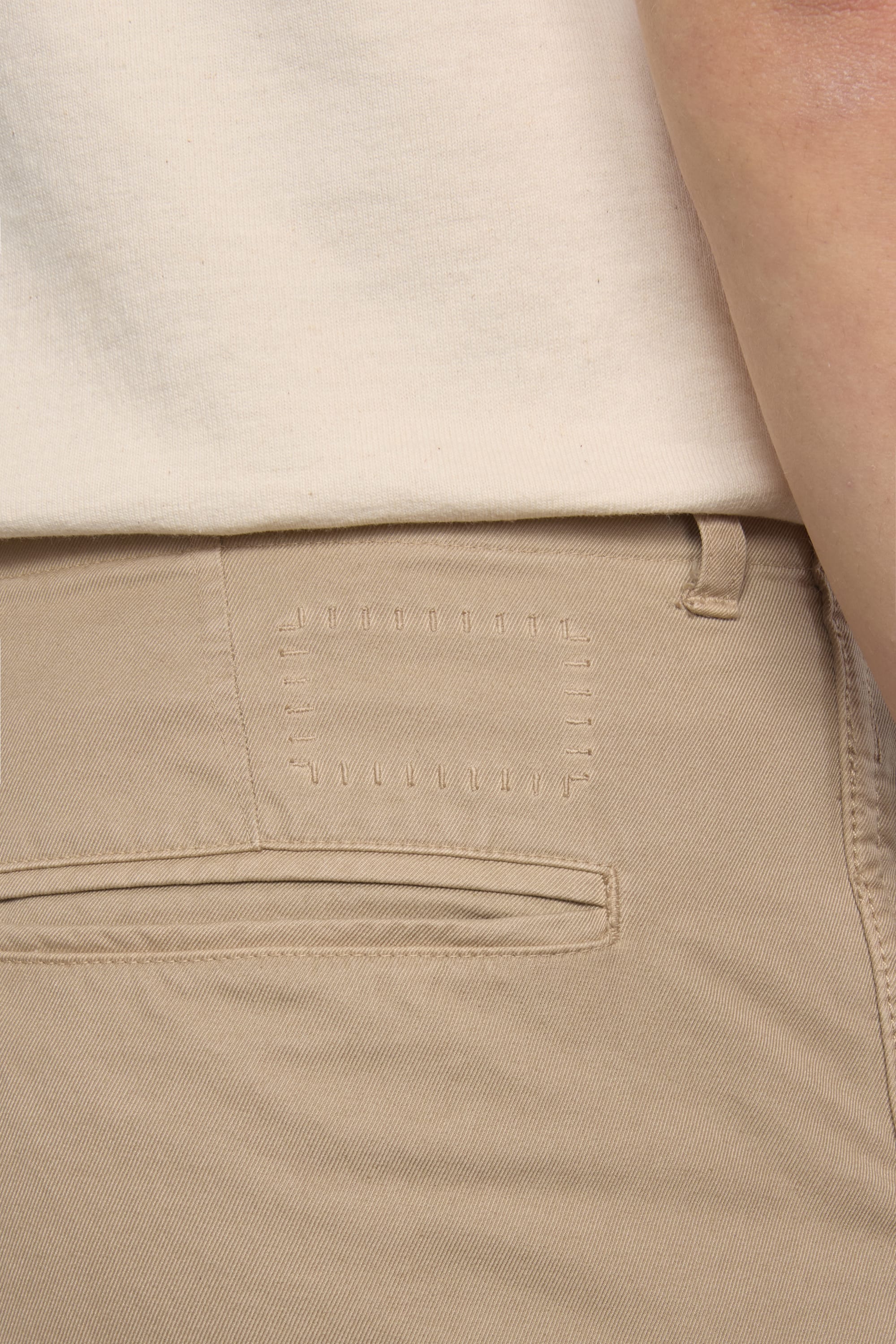 Chino Off-Duty - Twill de Coton lavé - Beige
