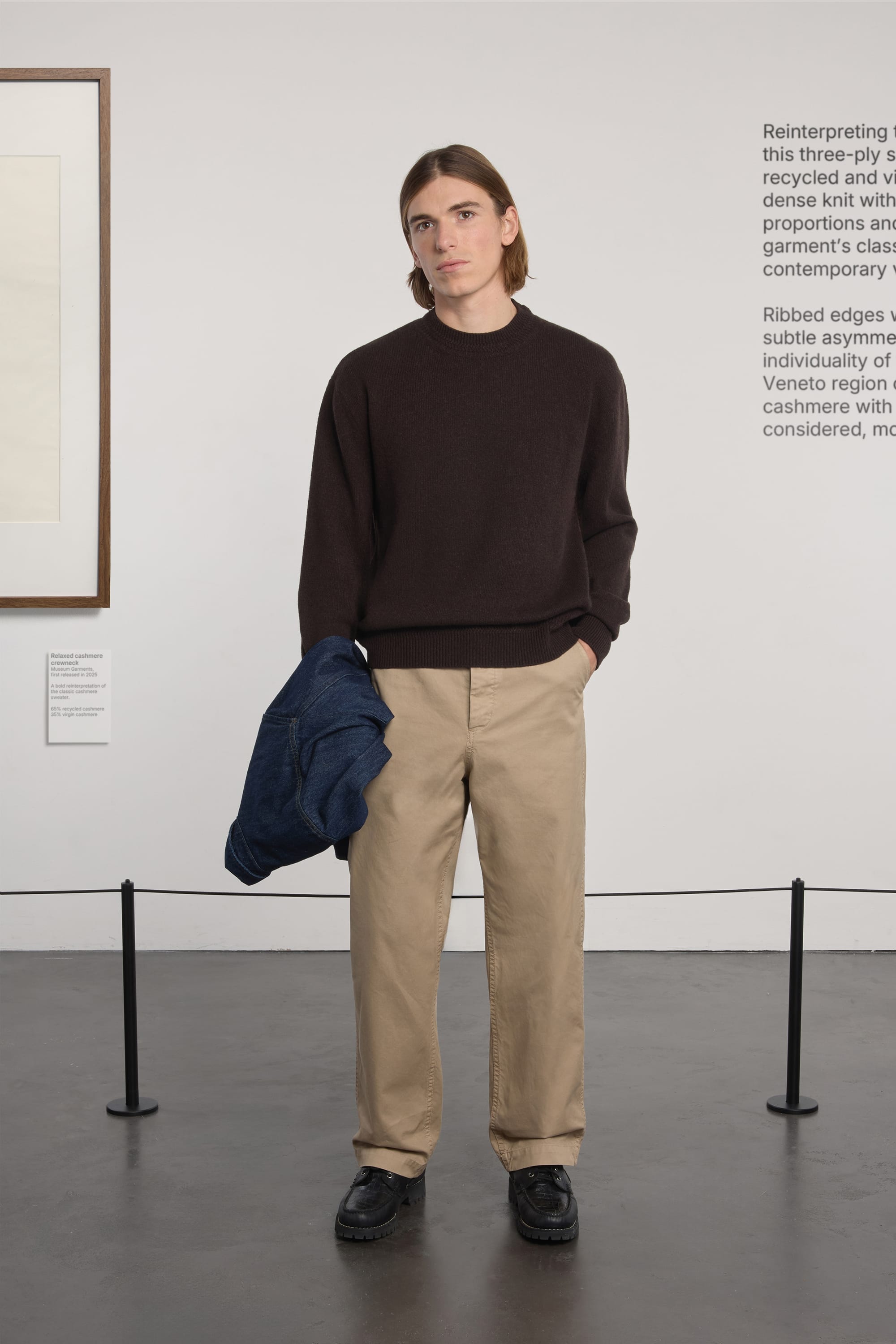 Relaxed Cashmere Crewneck - Brown Melange