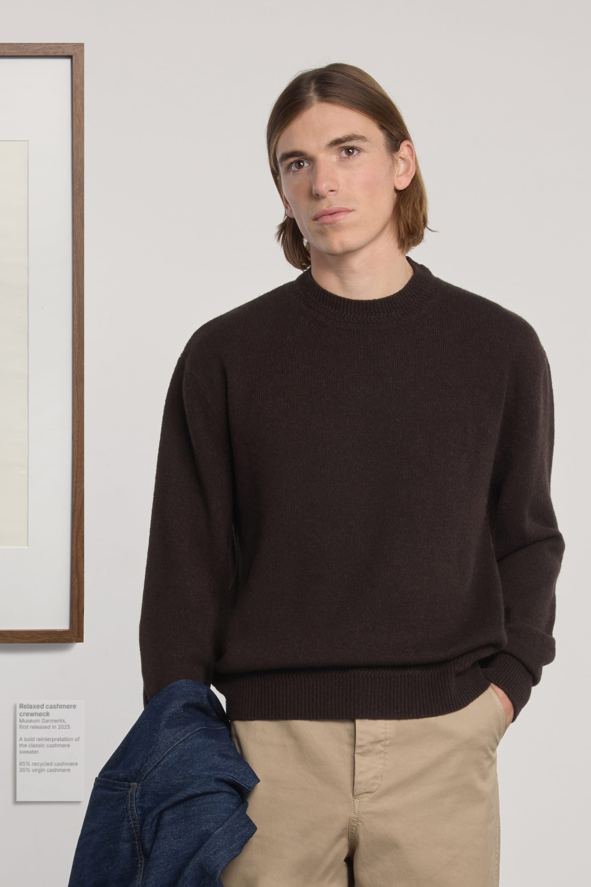 Relaxed Cashmere Crewneck - Brown Melange