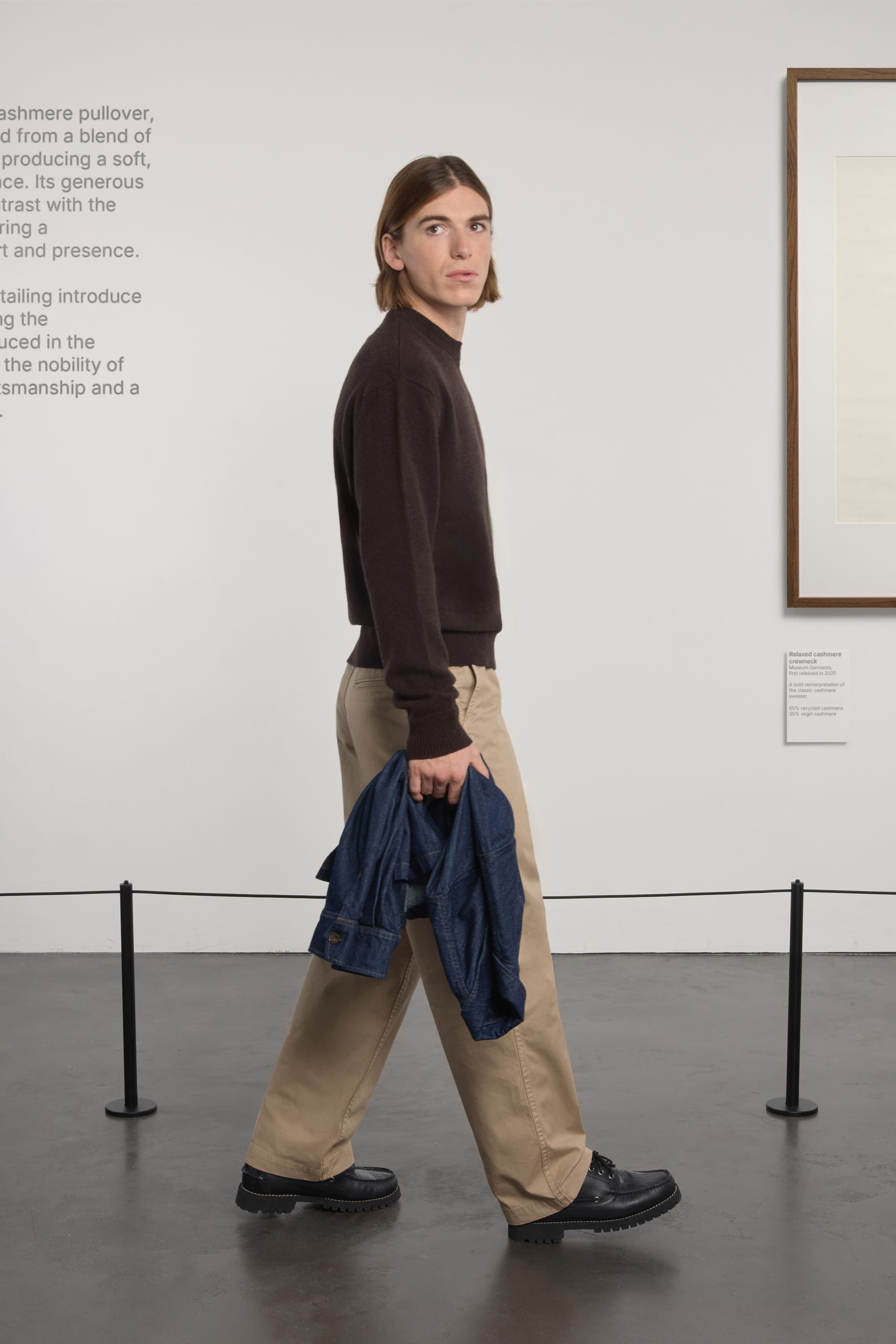 Relaxed Cashmere Crewneck - Brown Melange