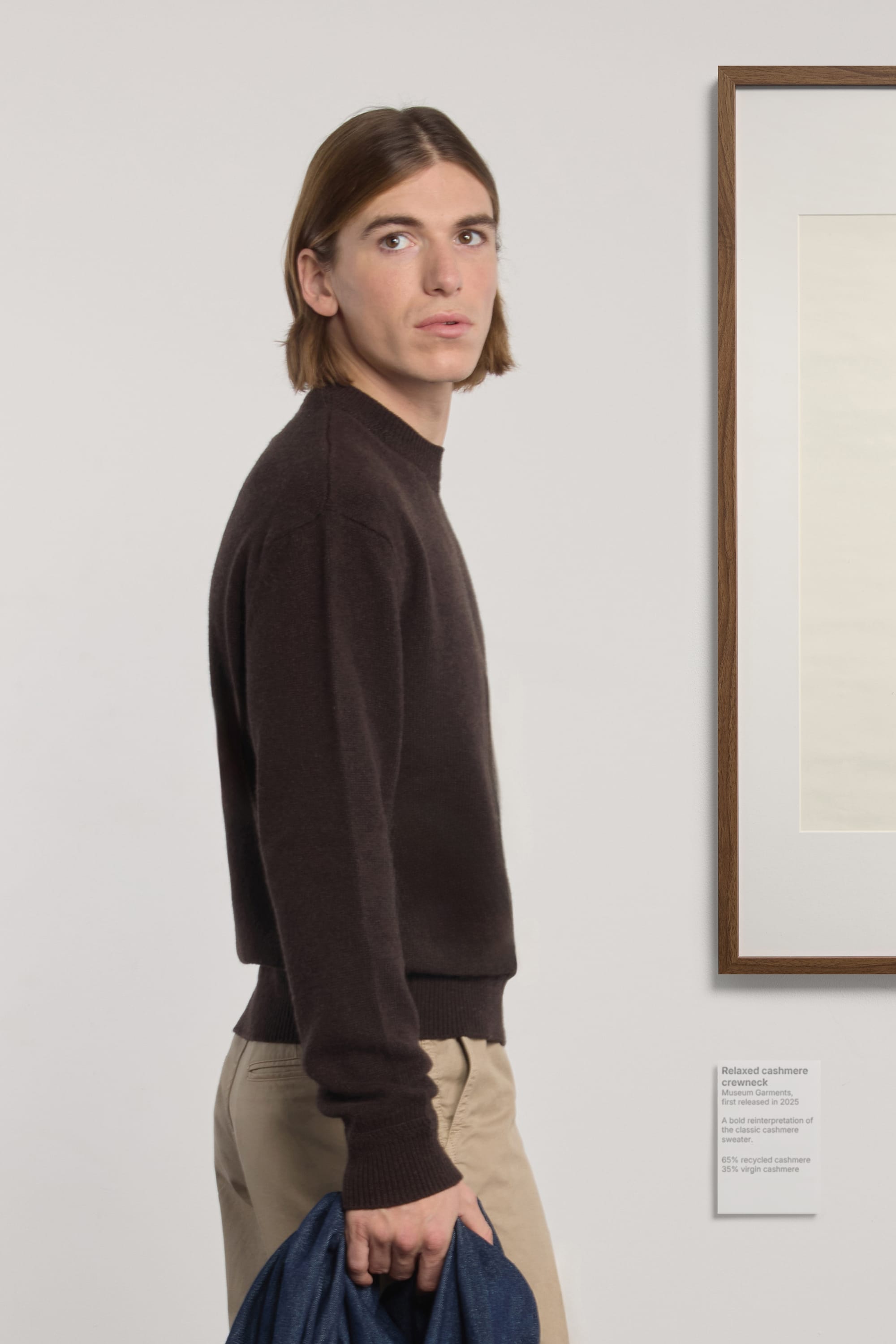 Relaxed Cashmere Crewneck - Brown Melange