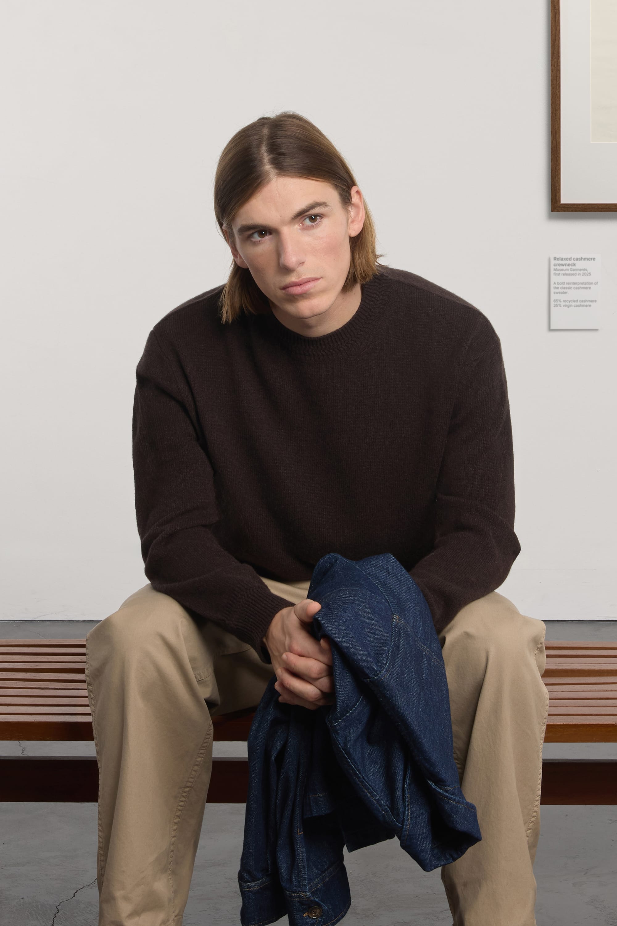 Relaxed Cashmere Crewneck - Brown Melange