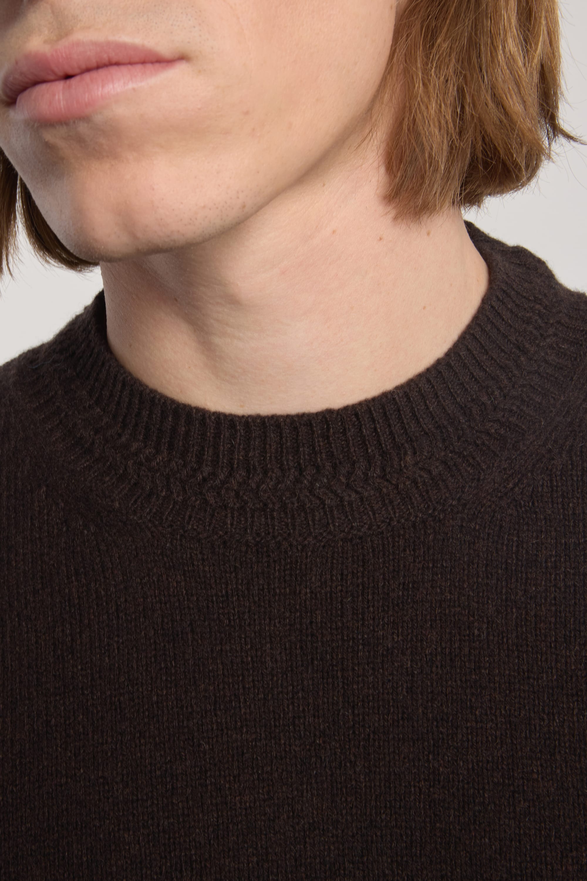 Relaxed Cashmere Crewneck - Brown Melange