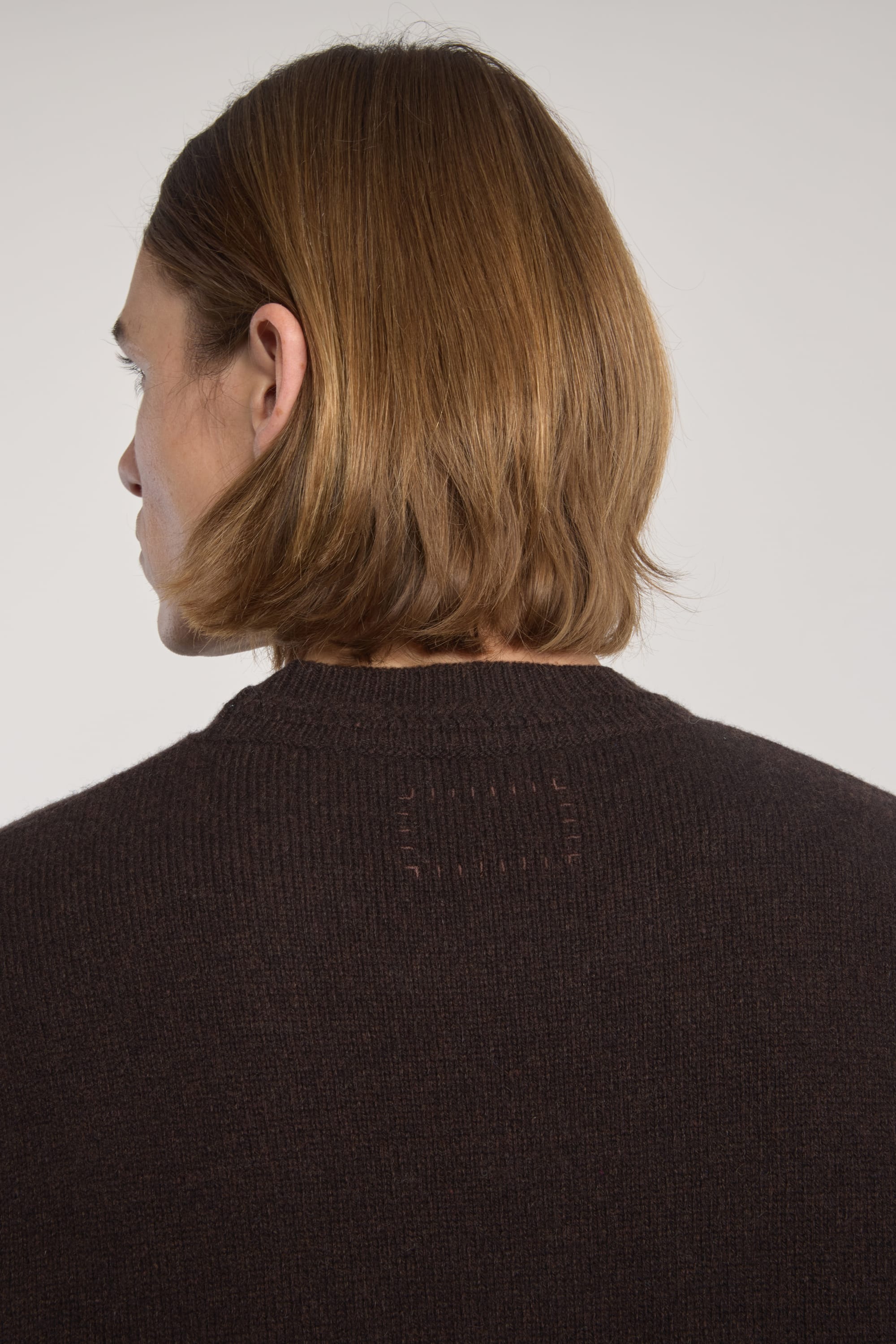 Relaxed Cashmere Crewneck - Brown Melange