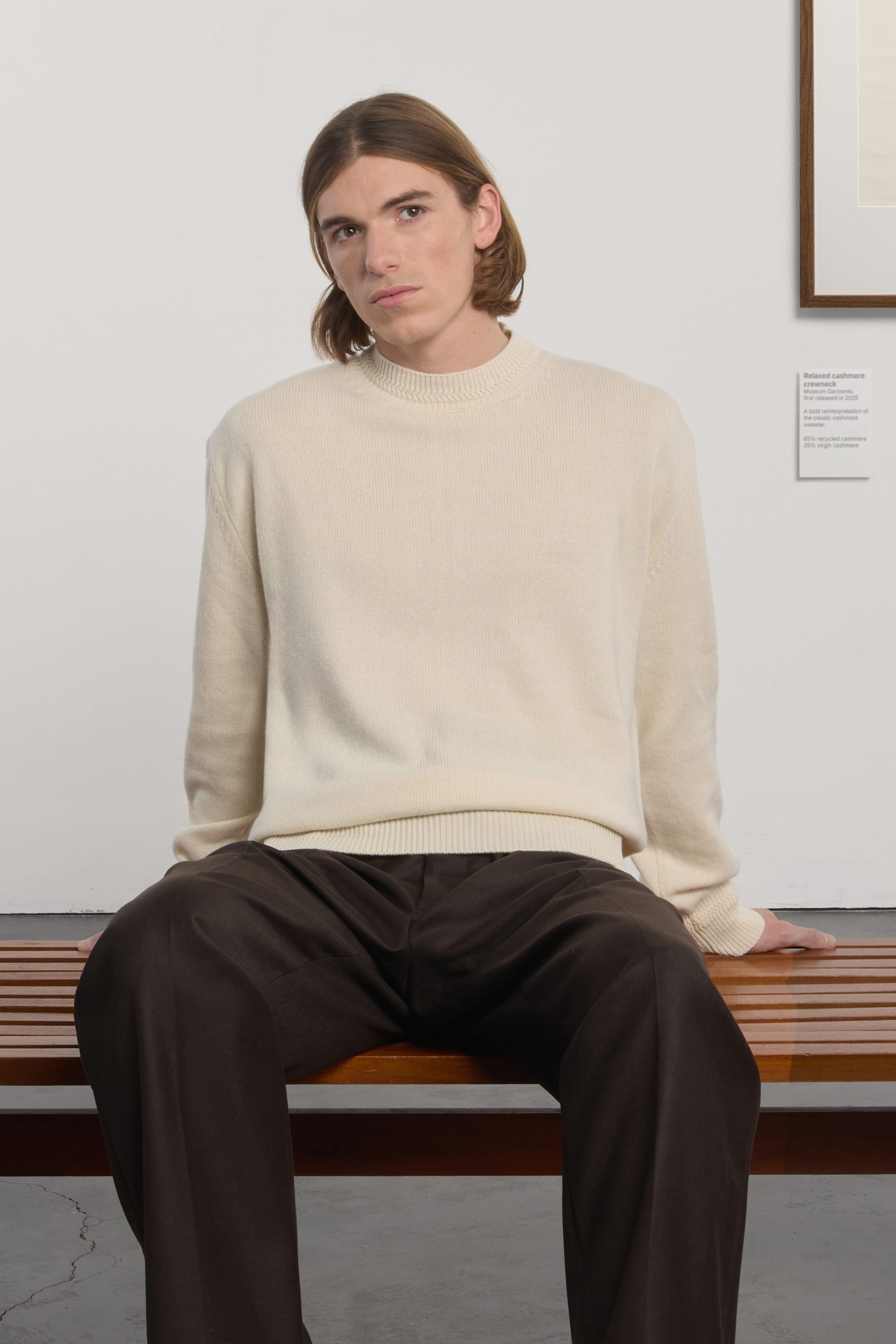 Relaxed Cashmere Crewneck - Natural