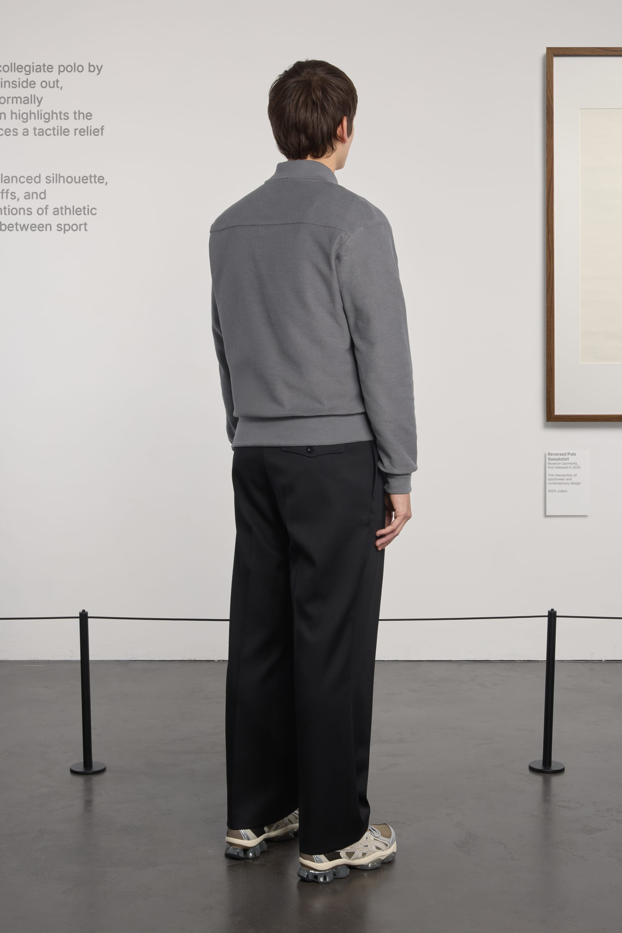 Reversed Polo Sweatshirt - Gris Anthracite