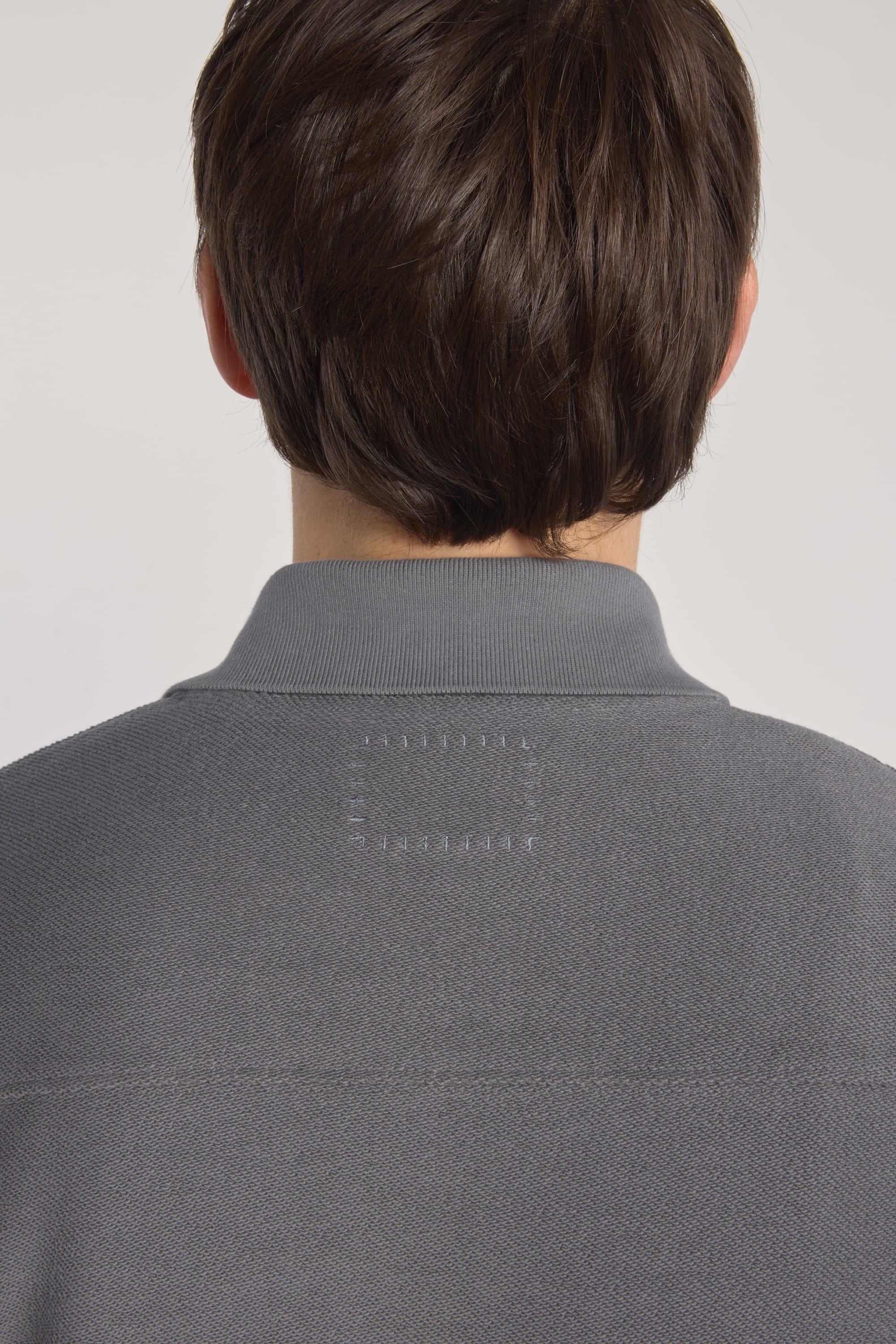 Reversed Polo Sweatshirt - Gris Anthracite