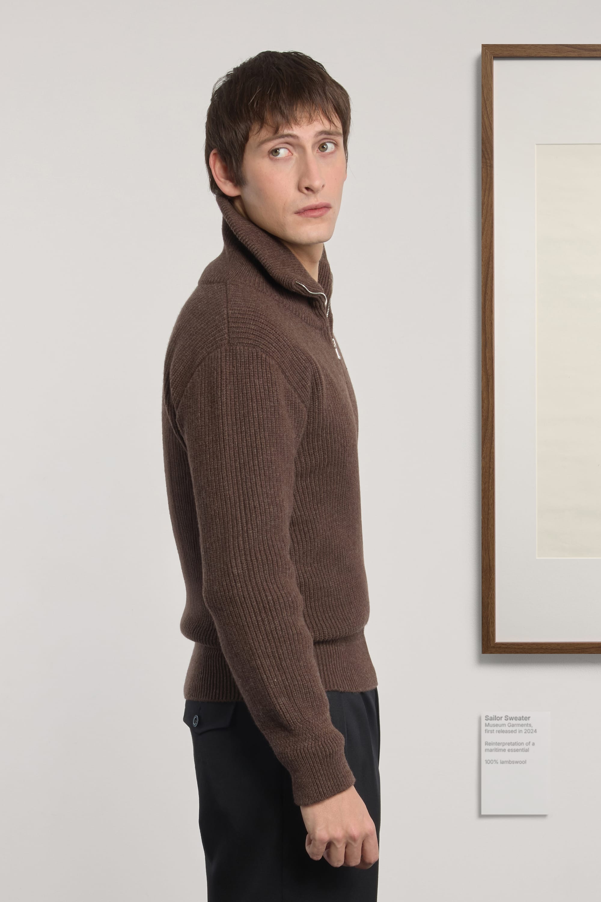 Sailor Sweater - Laine d'agneau - Marron