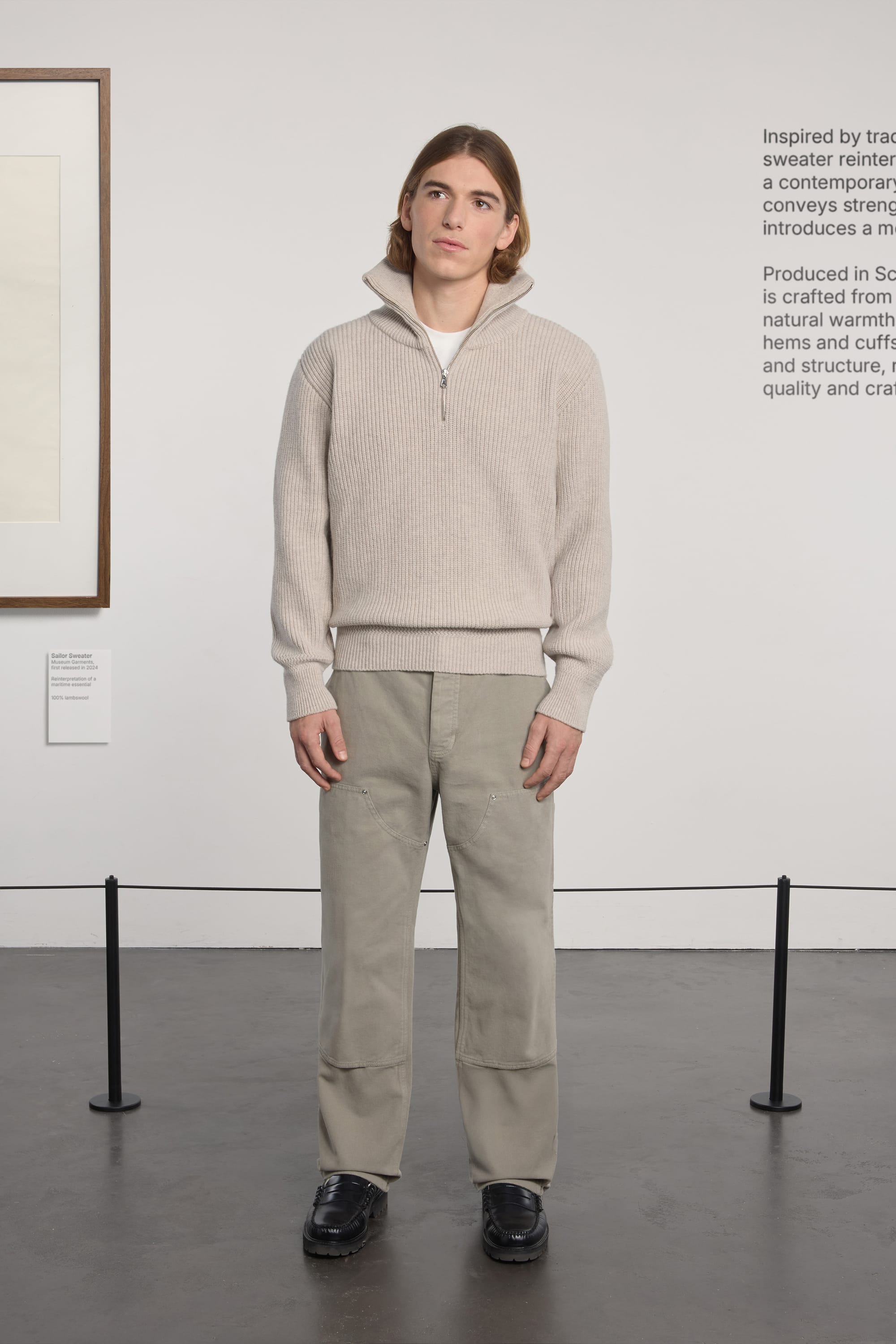 Lambswool Sailor Sweater - Greige