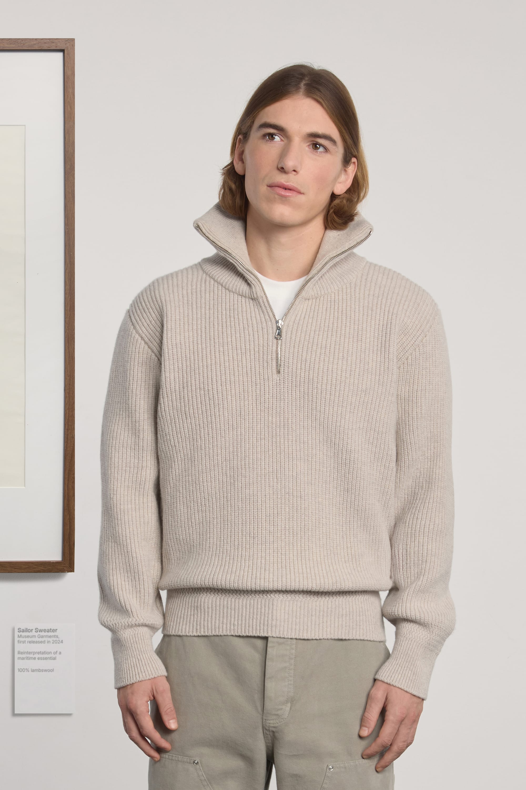 Lambswool Sailor Sweater - Greige