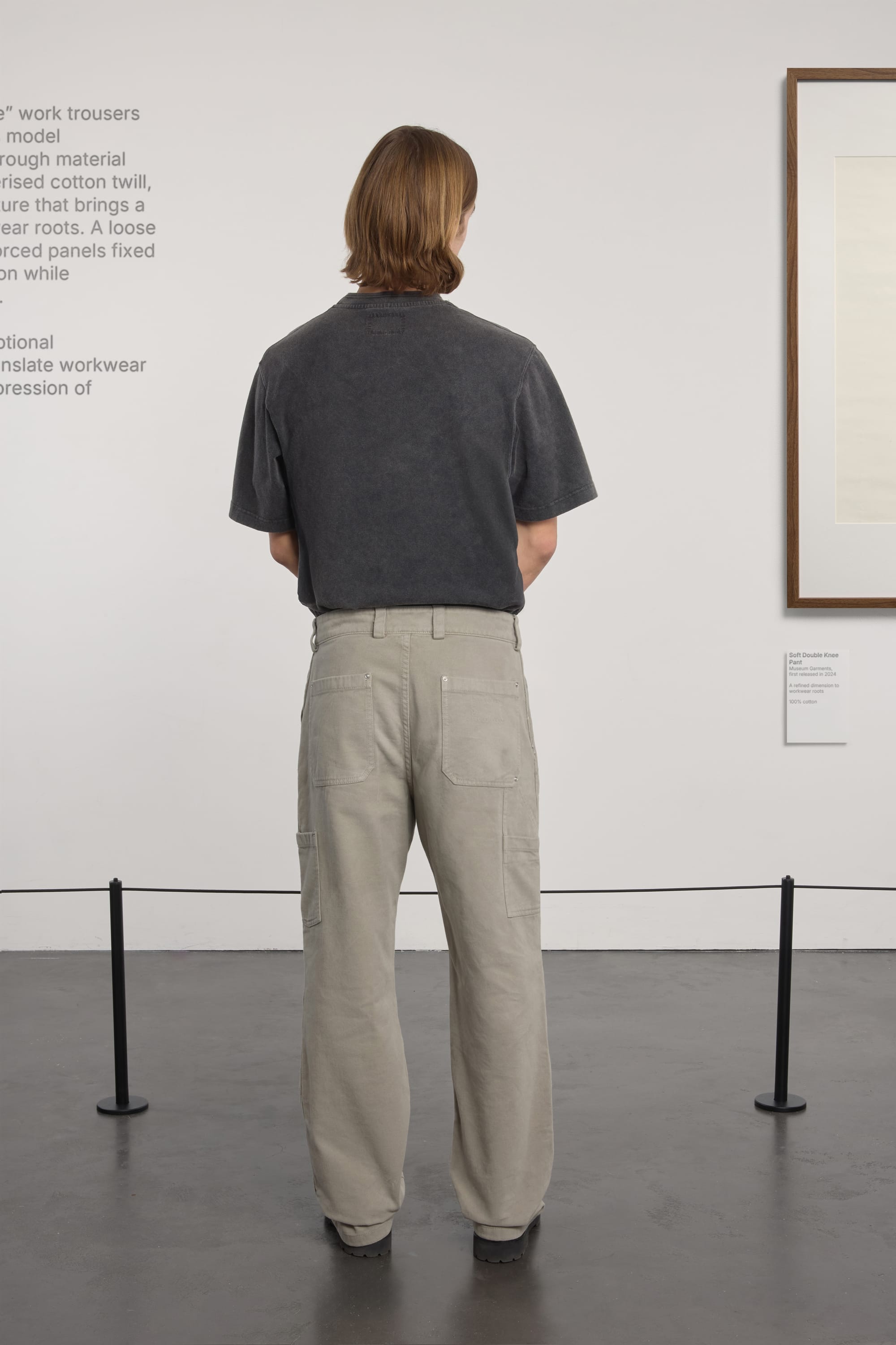 Soft Double Knee Pant - Peached cotton twill - Sage Green