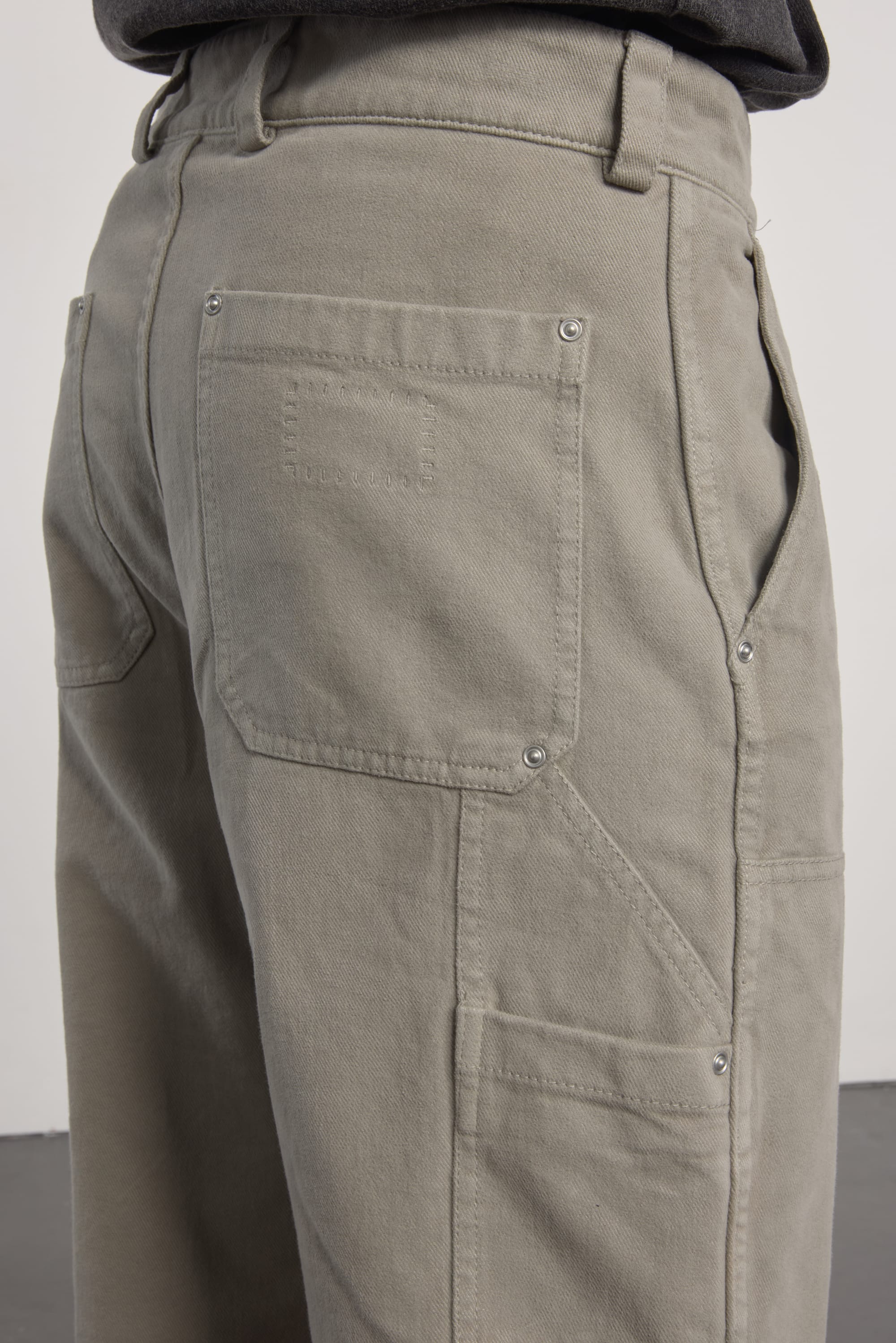 Soft Double Knee Pant - Peached cotton twill - Sage Green