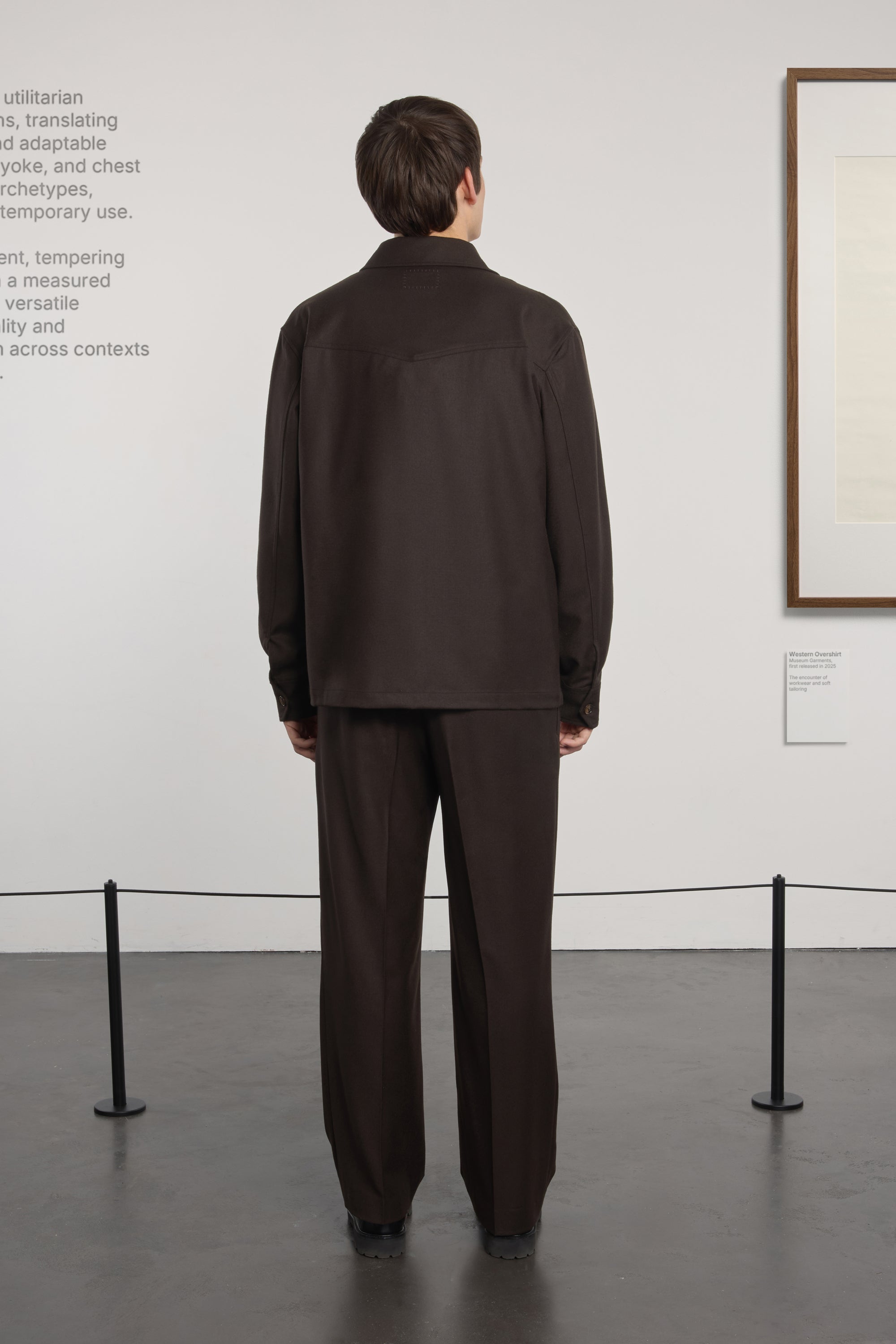 Western Overshirt - Virgin Wool Flannel - Dark Brown