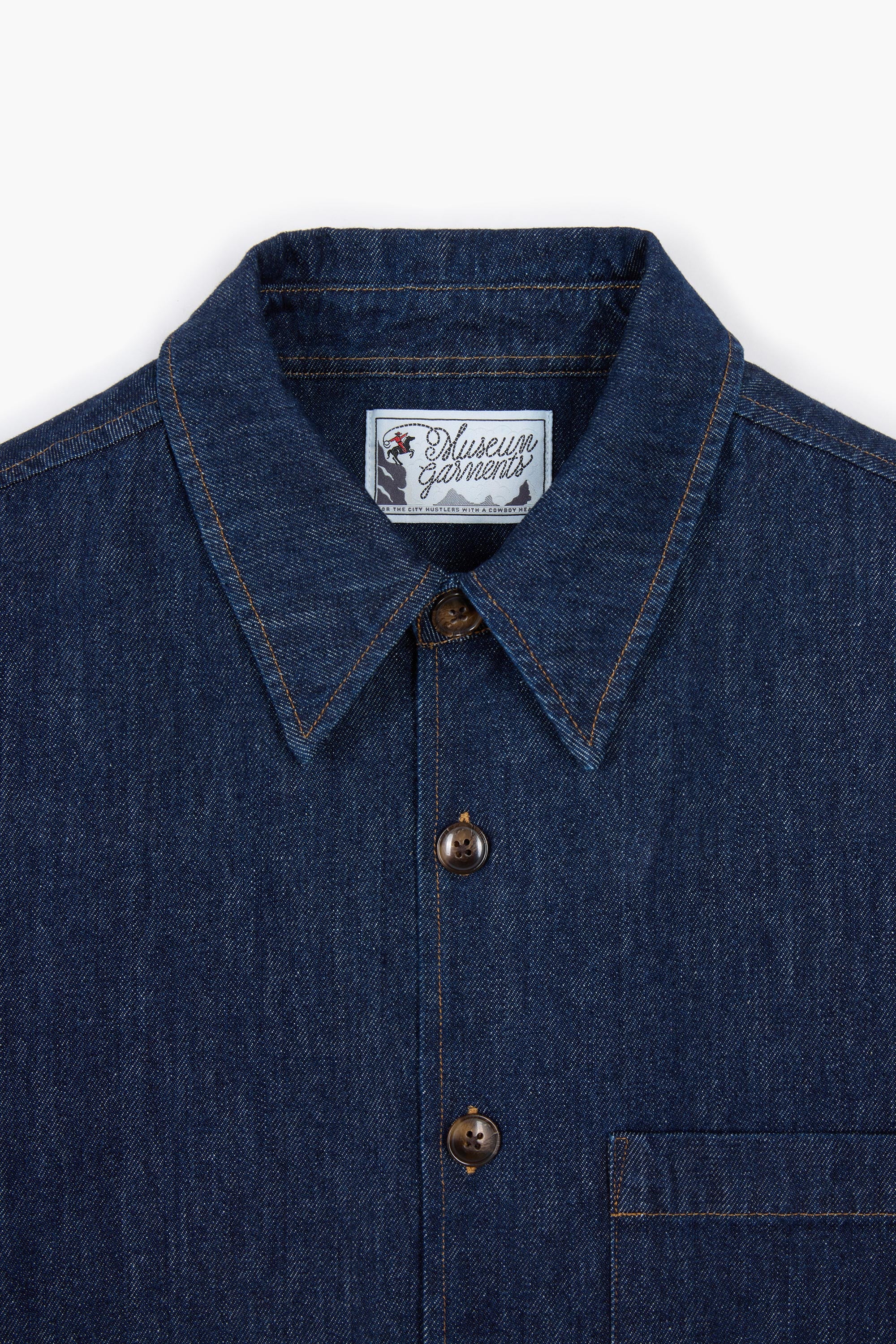 Museum Garments - Western Overshirt - Raw Denim - Navy