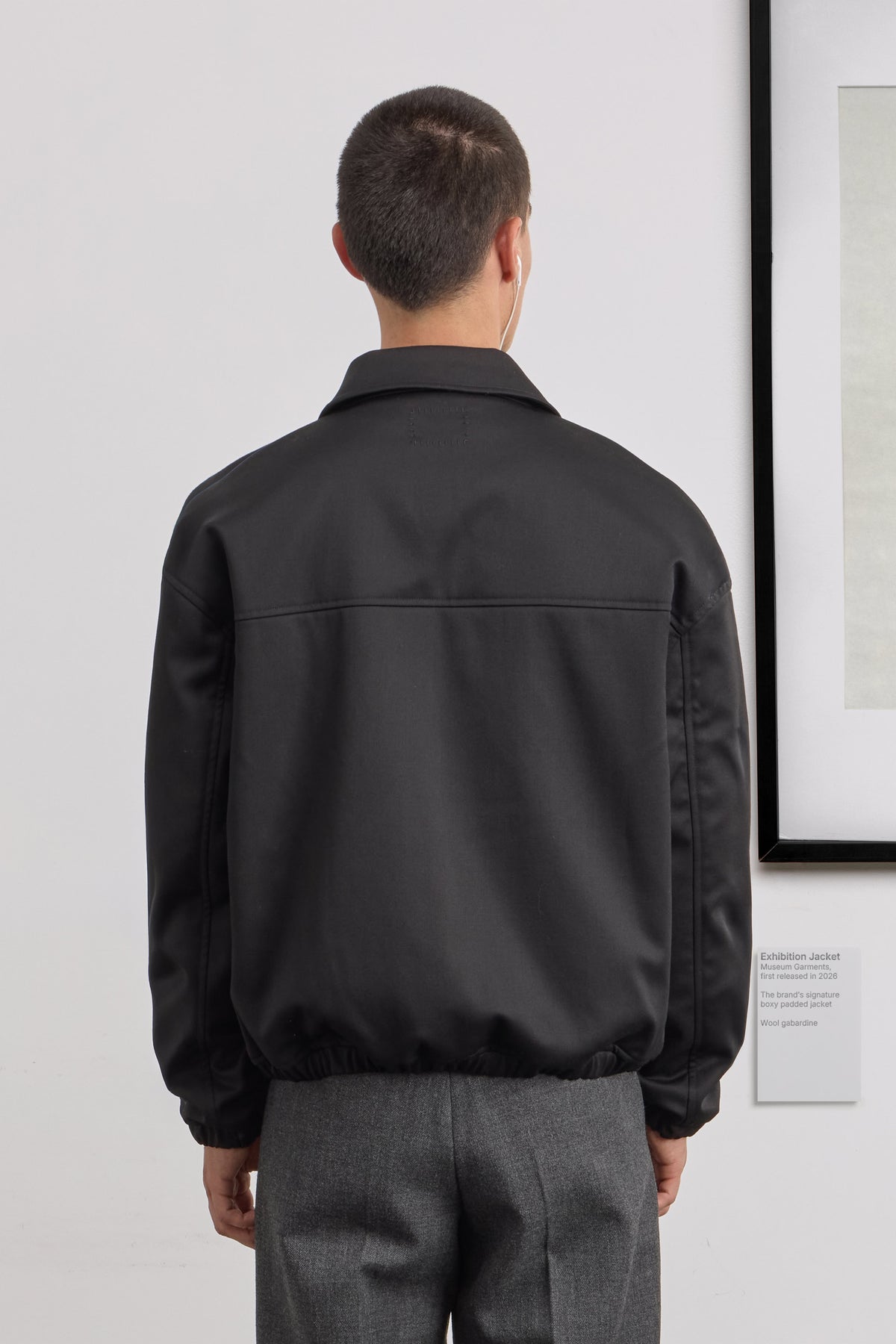 Exhibition Jacket - Wool gabardine - Black