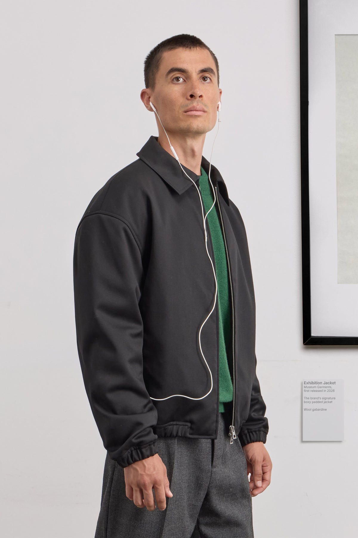 Exhibition Jacket - Wool gabardine - Black