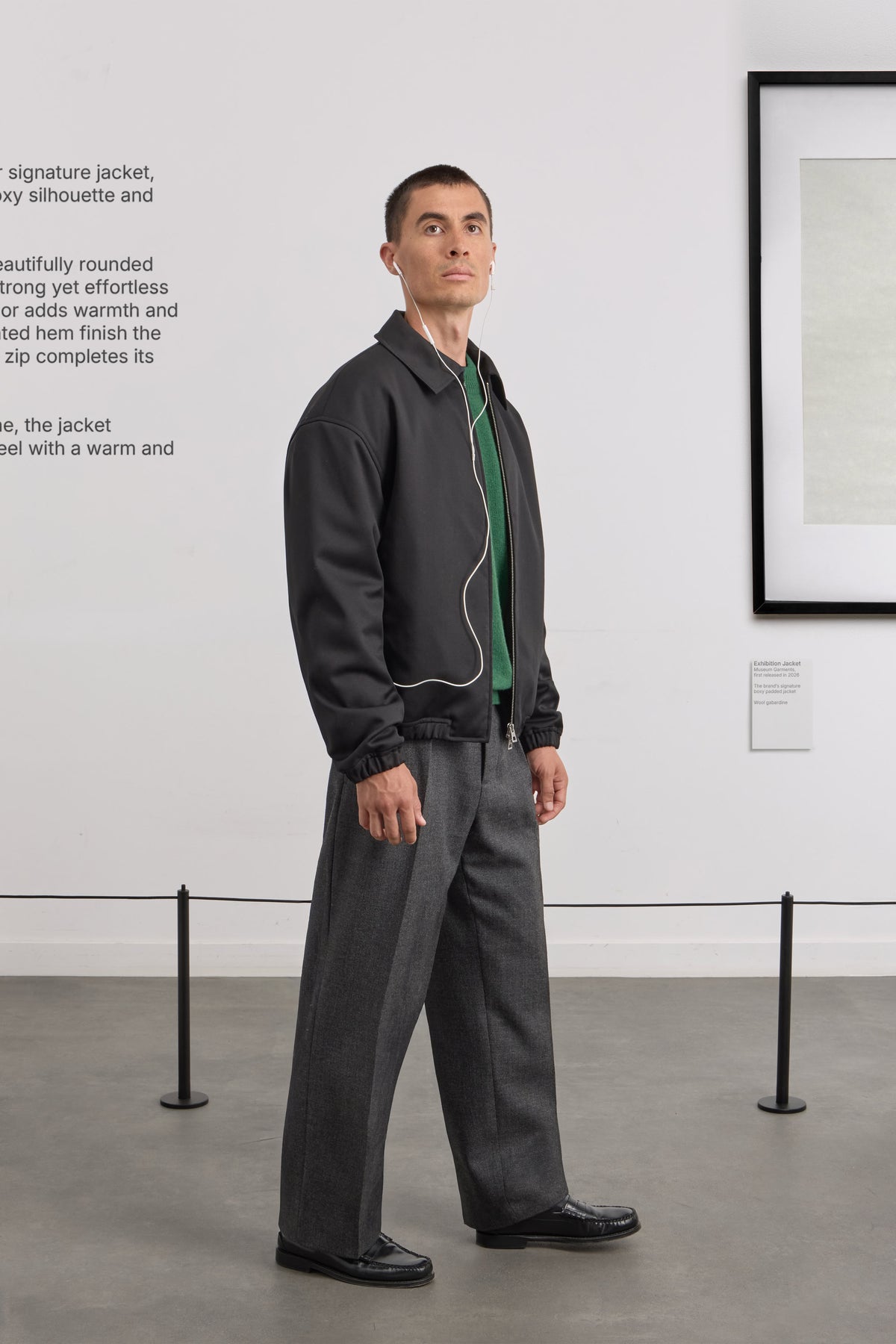 Exhibition Jacket - Wool gabardine - Black