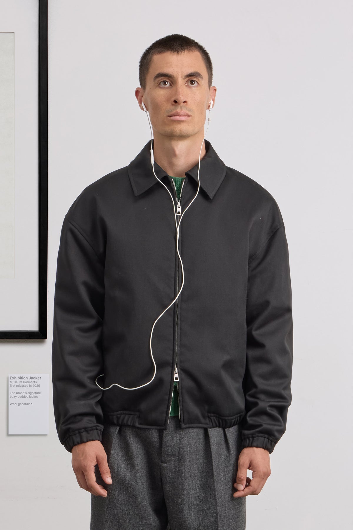Exhibition Jacket - Wool gabardine - Black