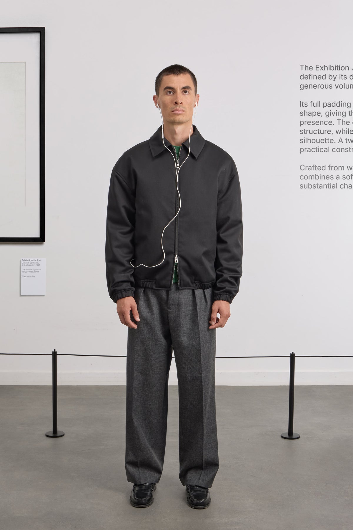 Exhibition Jacket - Wool gabardine - Black