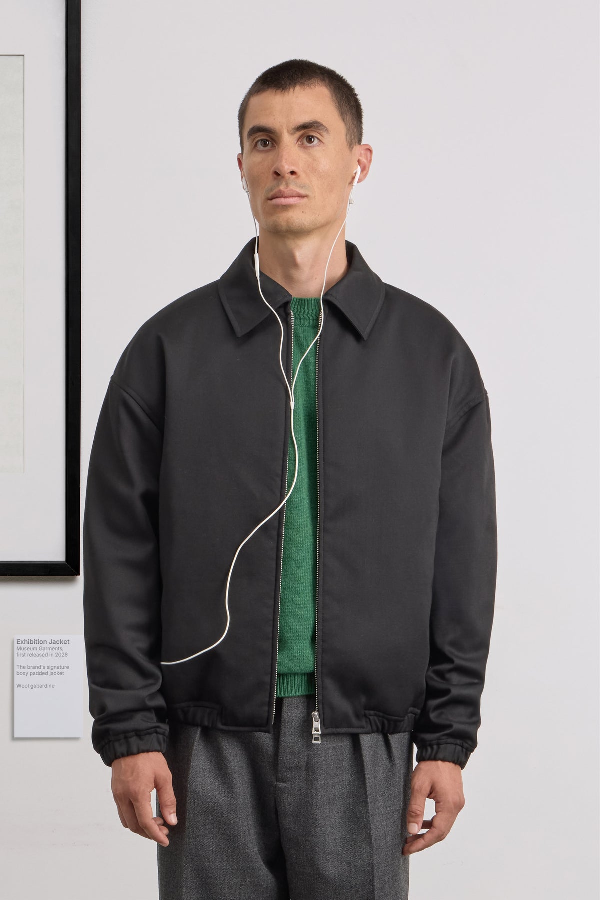 Exhibition Jacket - Wool gabardine - Black