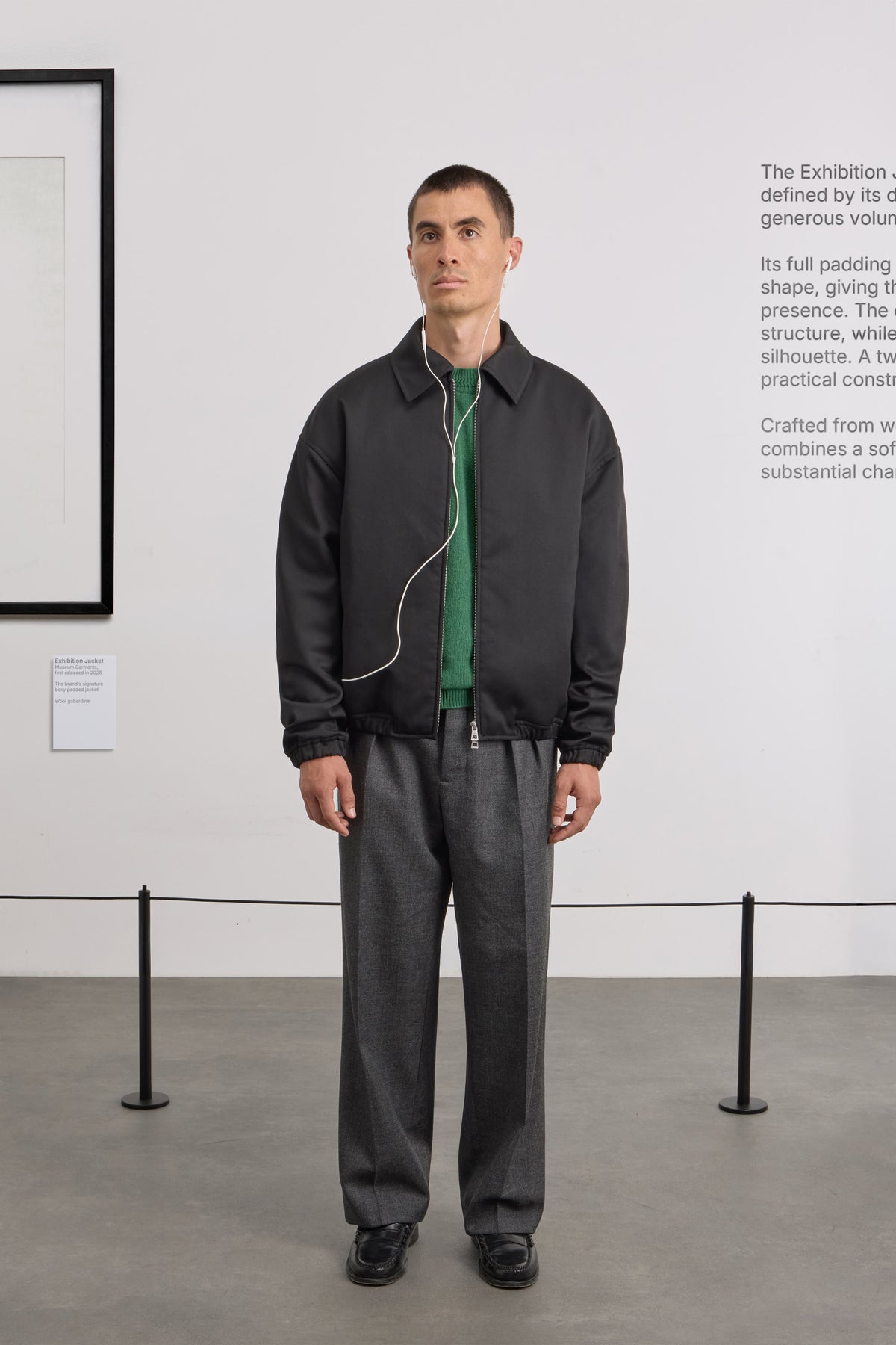 Exhibition Jacket - Wool gabardine - Black