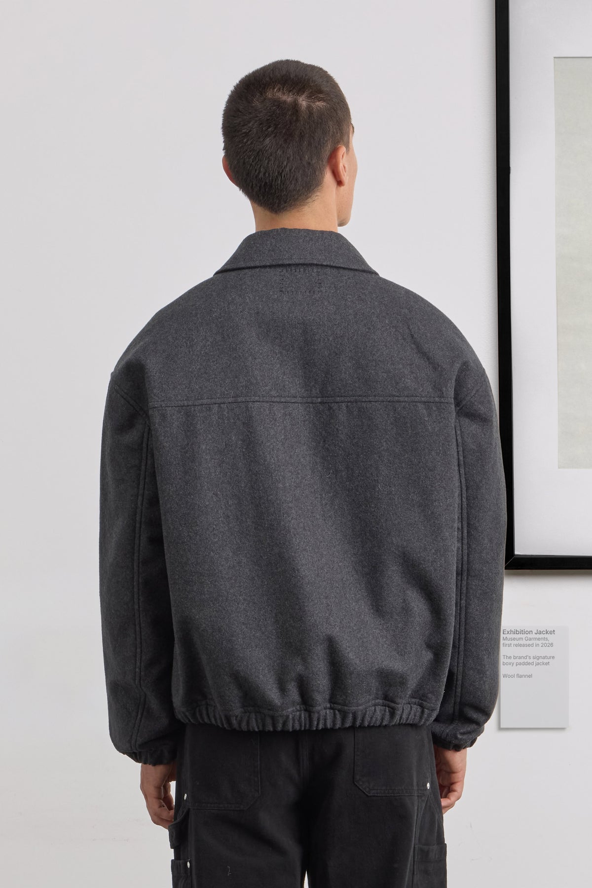 Exhibition Jacket - Wool flannel - Grey Melange