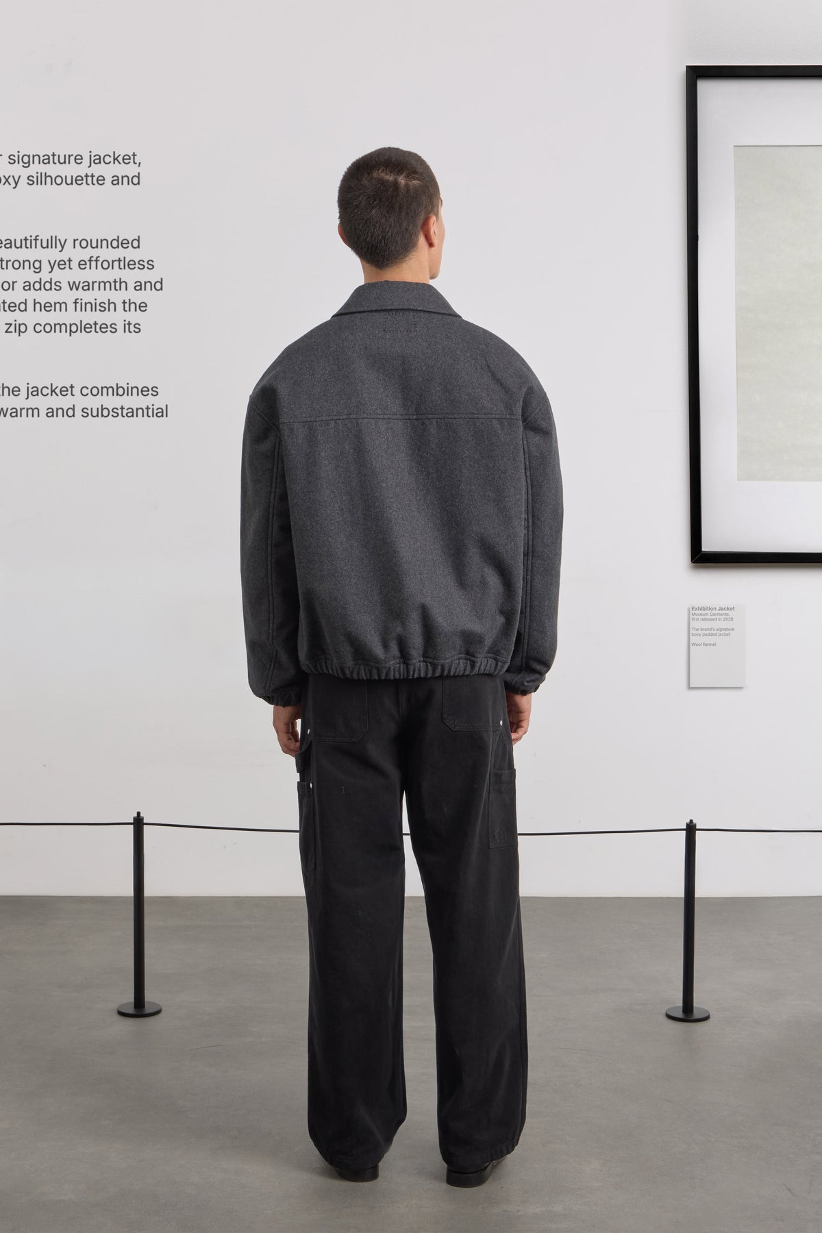 Exhibition Jacket - Wool flannel - Grey Melange