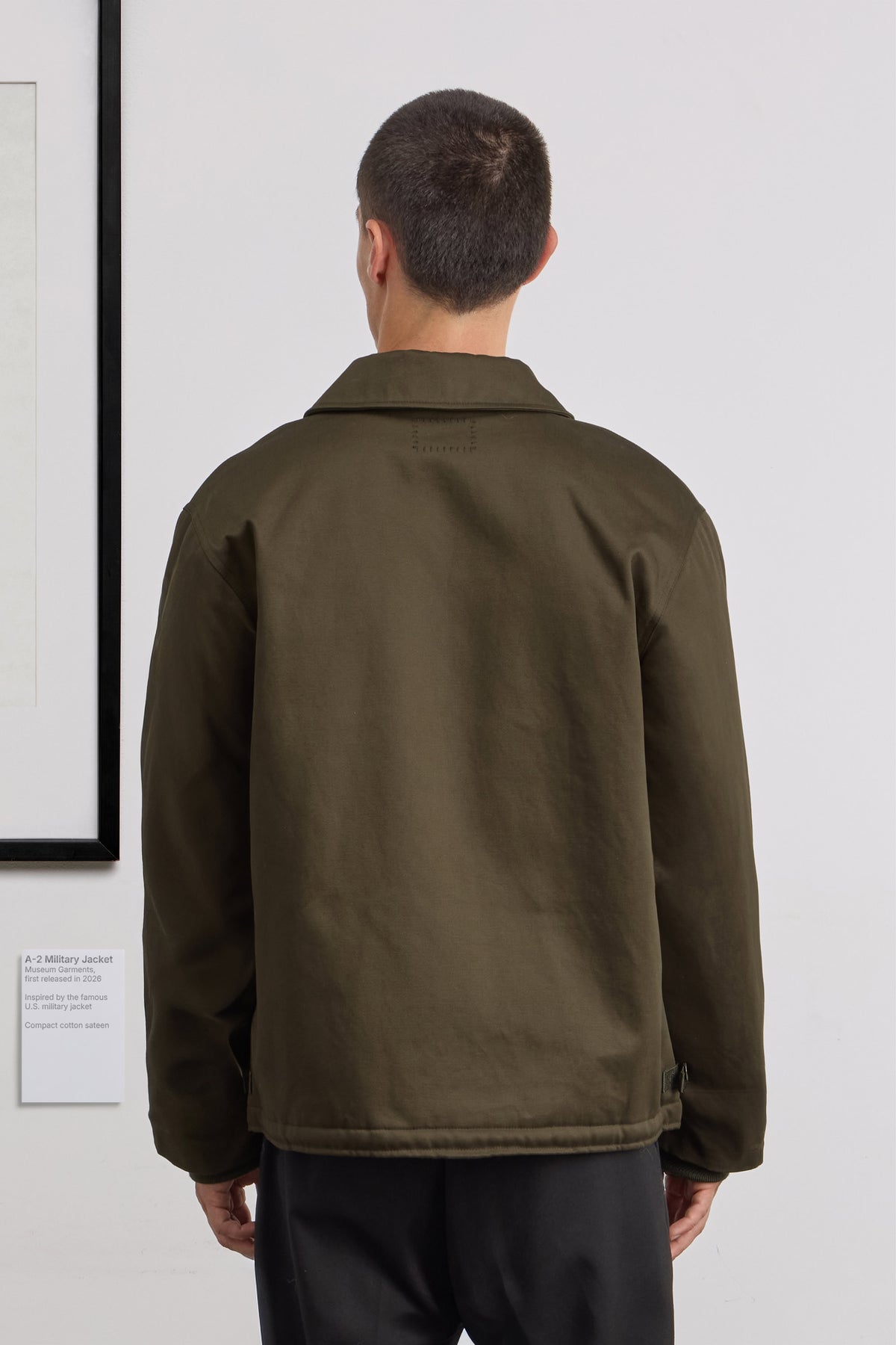 A-2 Military Jacket - Compact cotton sateen - Dark Green