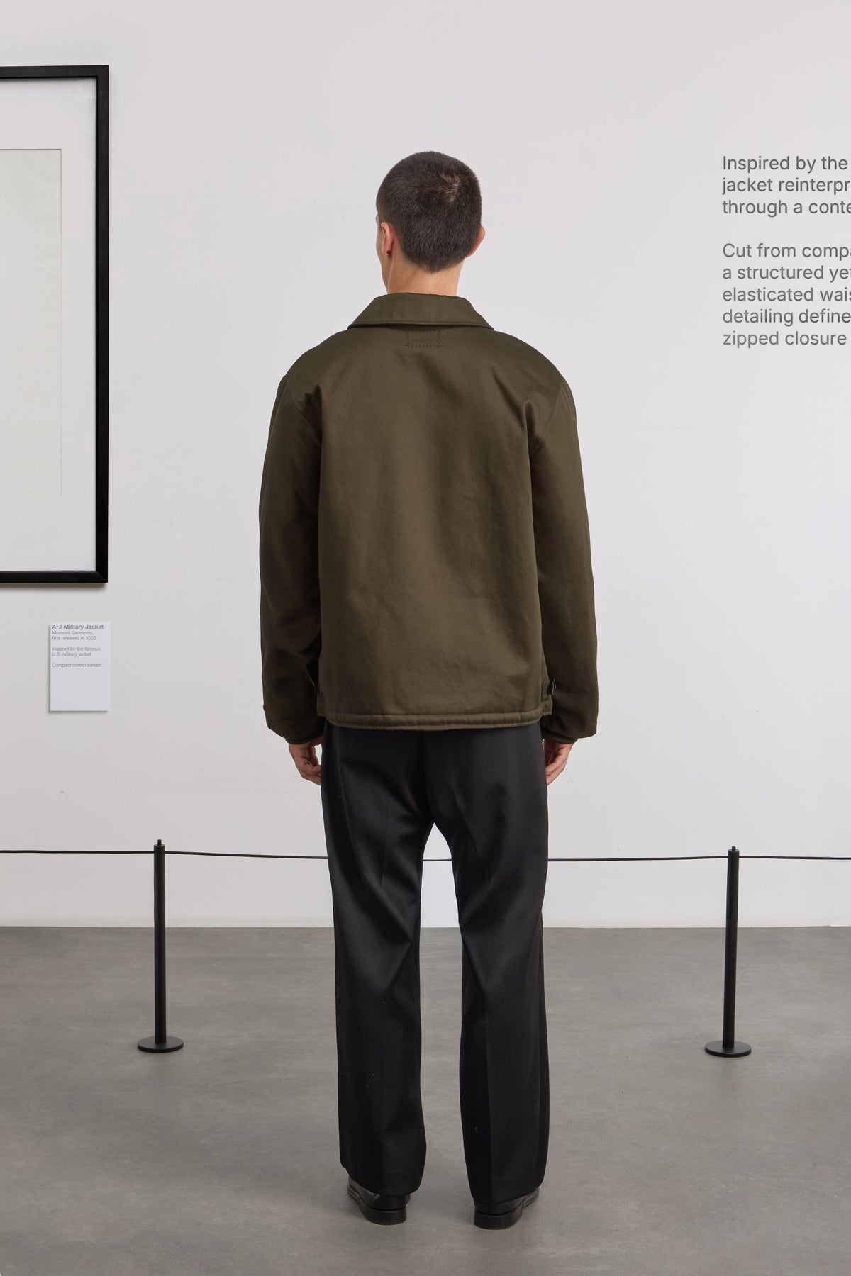 A-2 Military Jacket - Compact cotton sateen - Dark Green