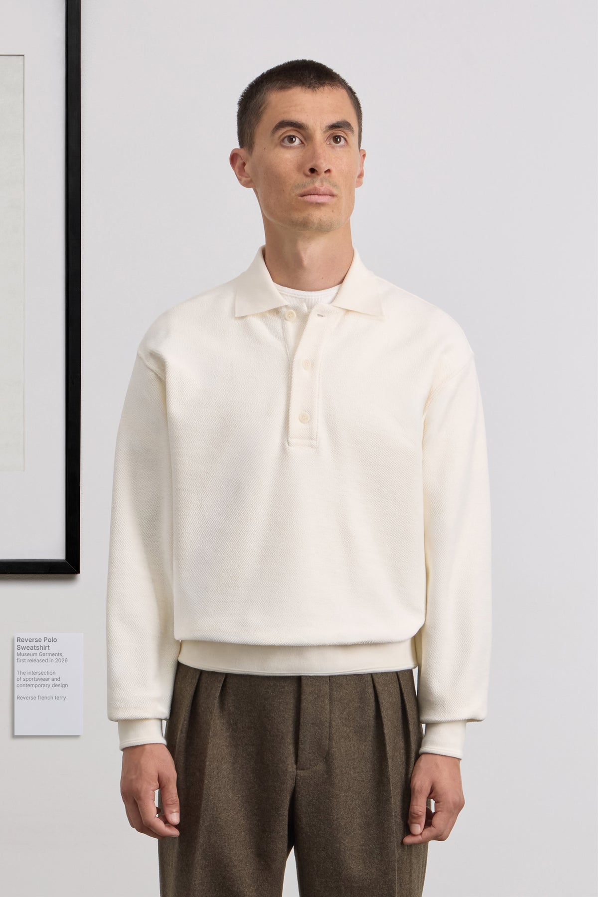 Reverse Polo Sweatshirt - Reverse french terry - Natural