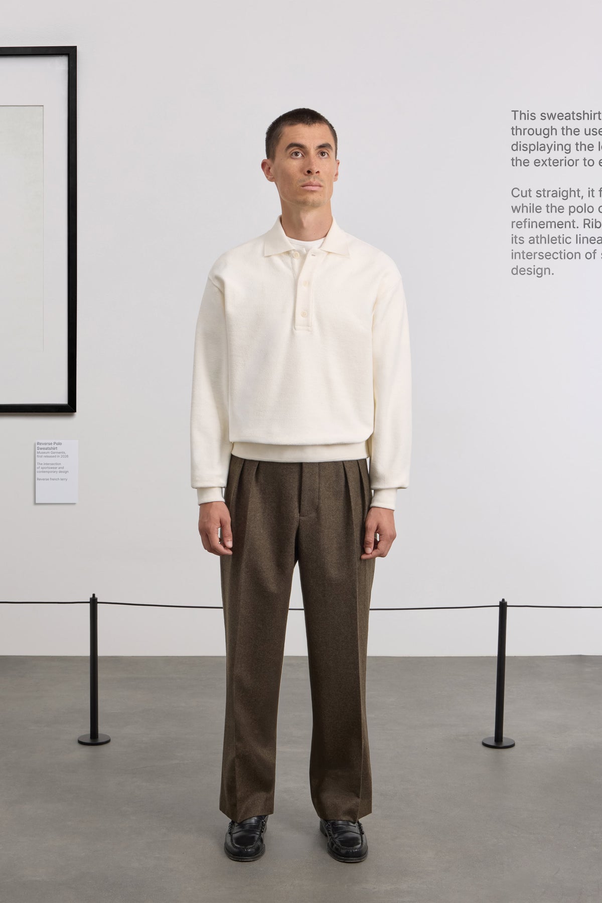 Reverse Polo Sweatshirt - Reverse french terry - Natural