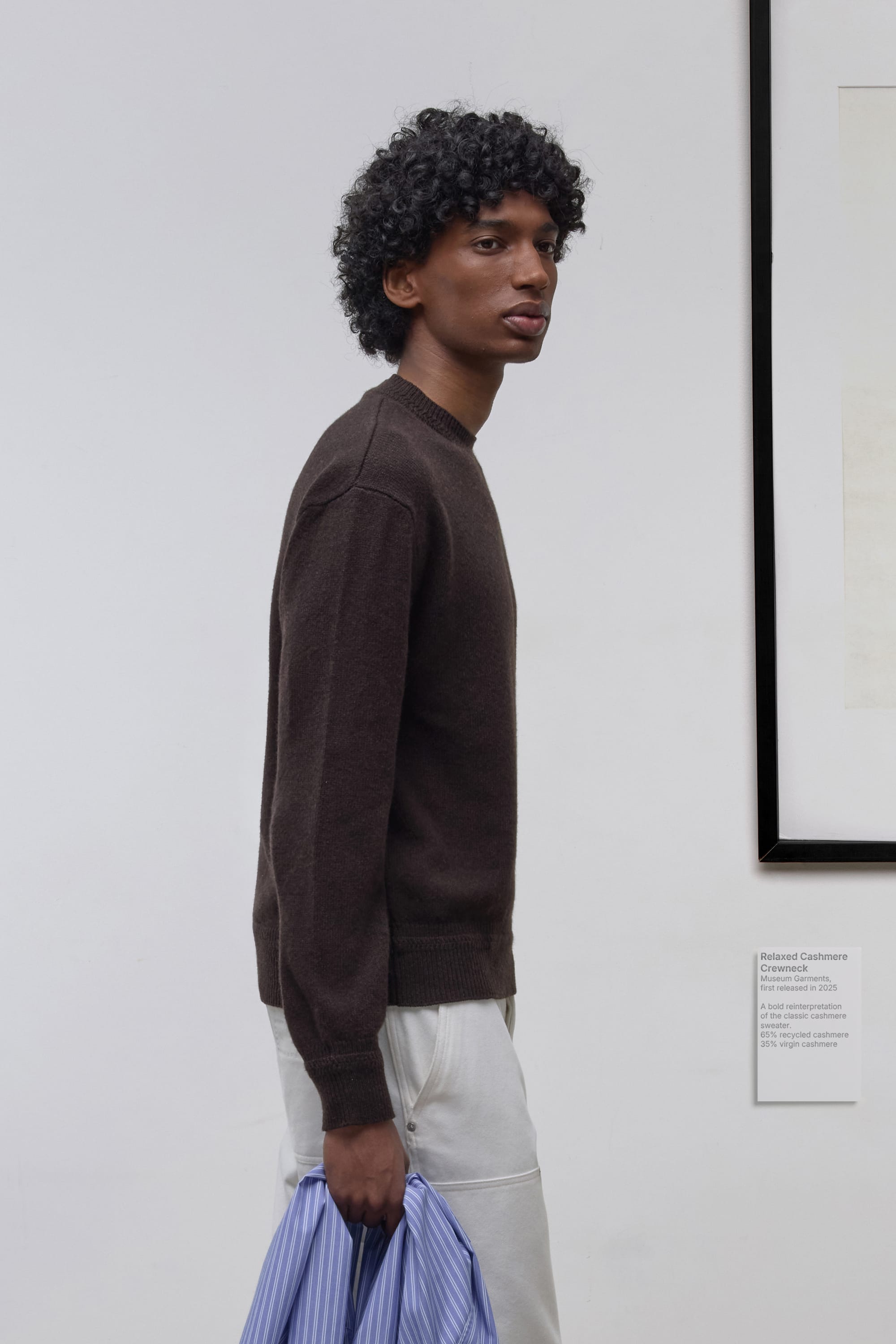 Relaxed Cashmere Crewneck - Dark Brown