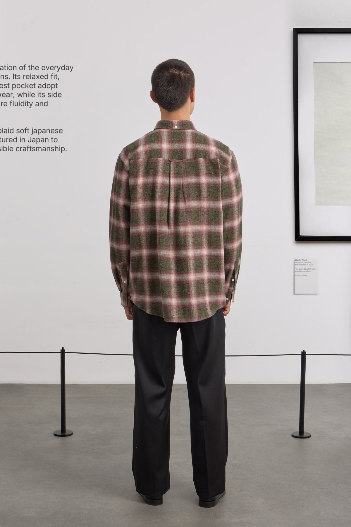 Dad's Shirt - Checked Cotton flannel - Green/Red