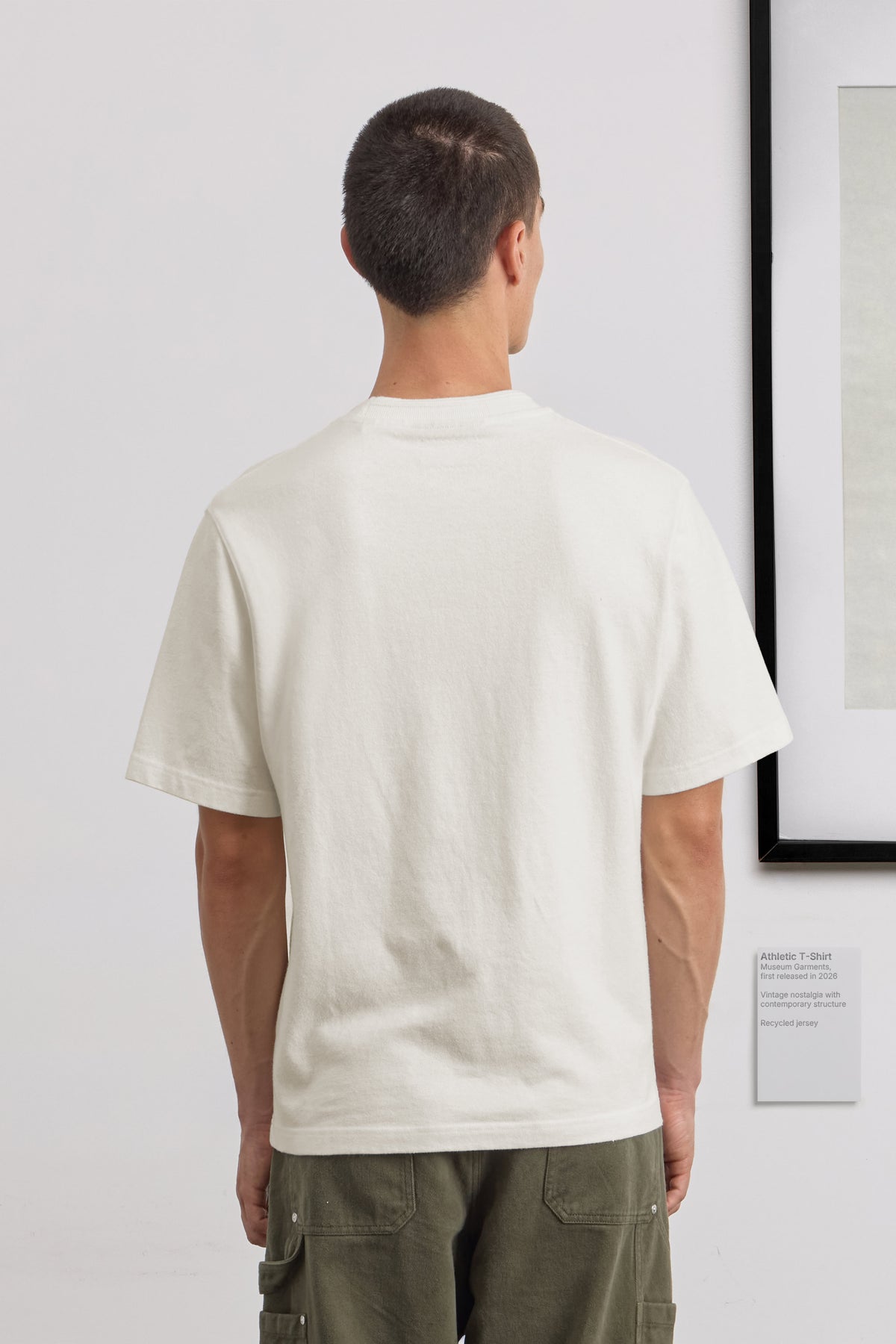 Athletic T-Shirt - Jersey de coton recyclé - Off White
