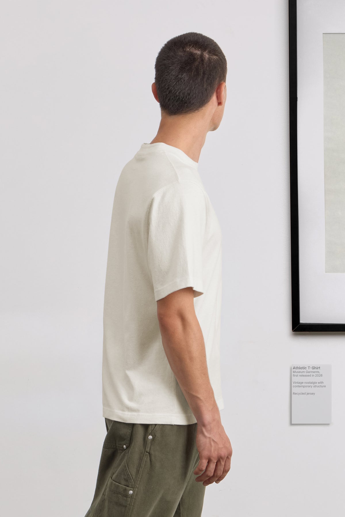 Athletic T-Shirt - Jersey de coton recyclé - Off White