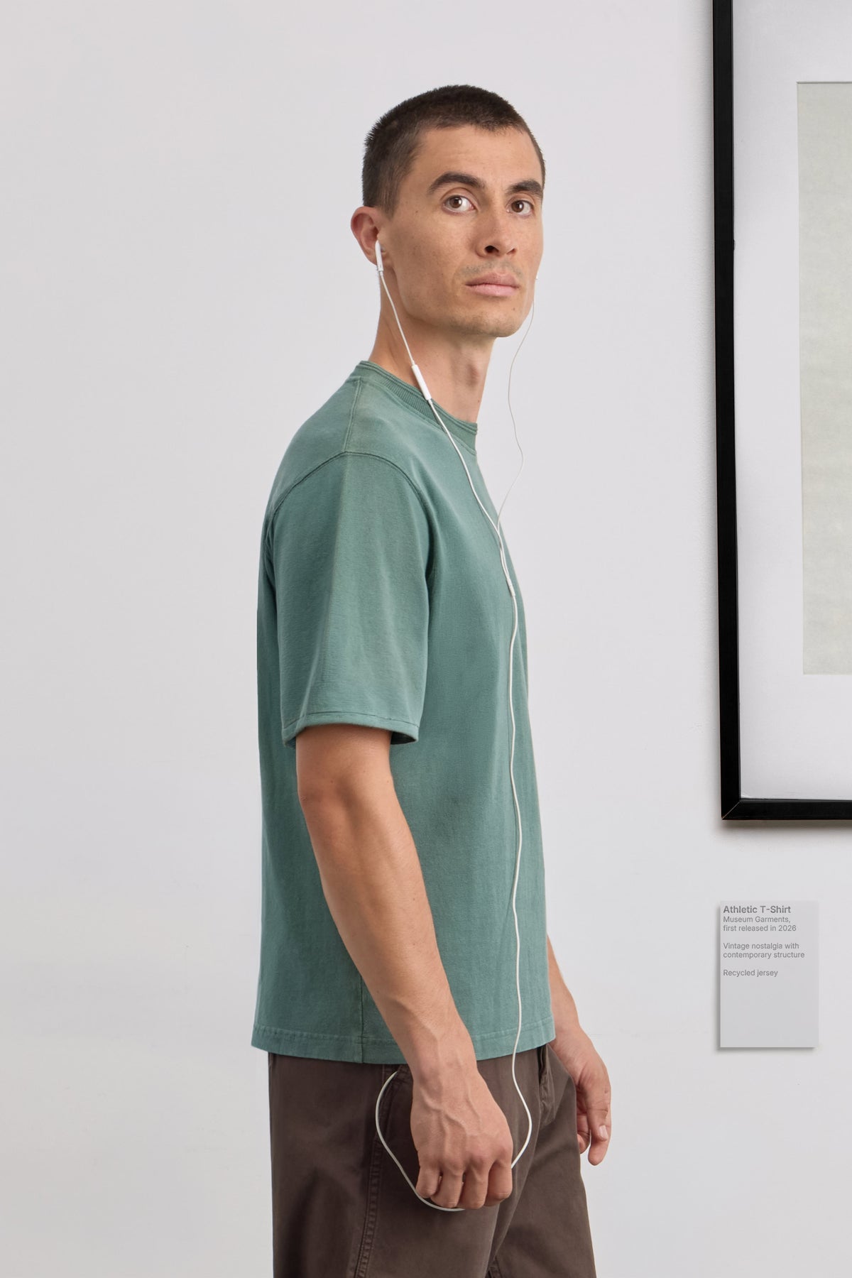 Athletic T-Shirt - Recycled jersey - Faded Green