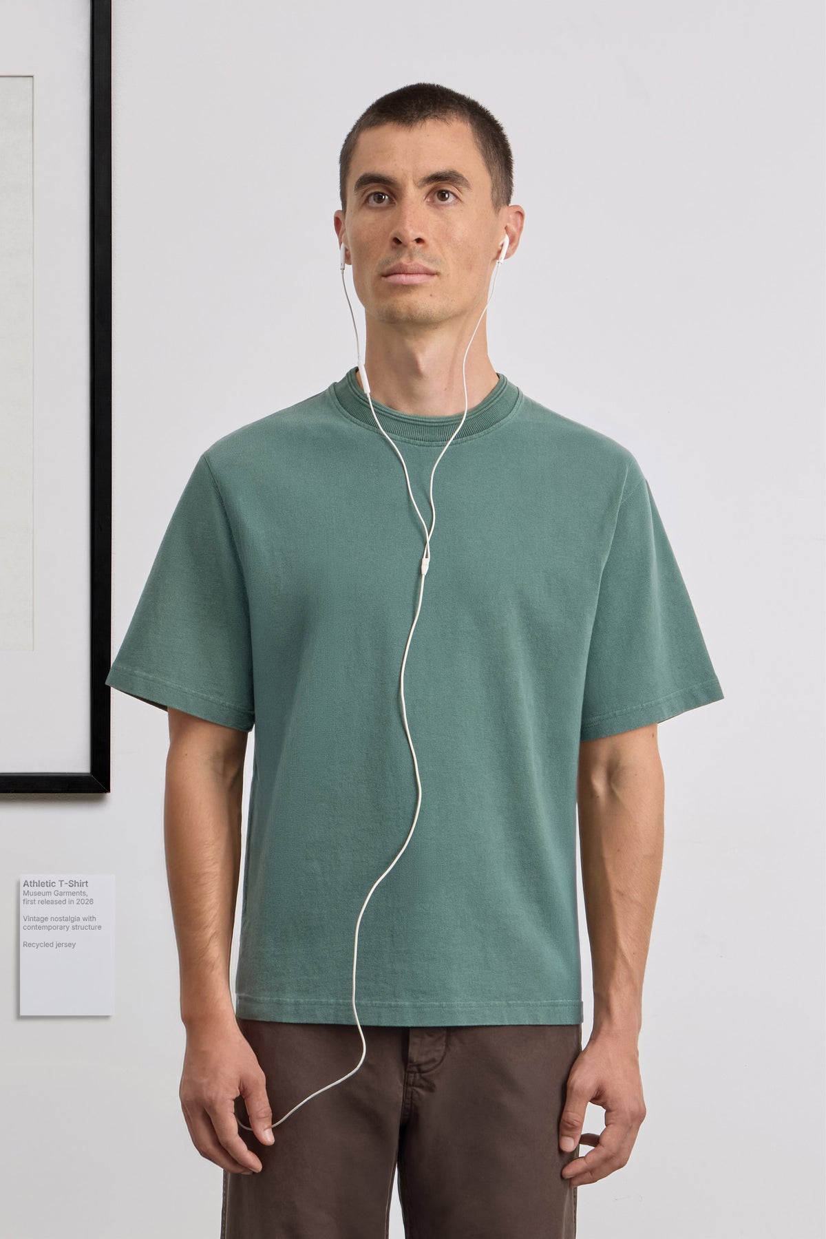 Athletic T-Shirt - Recycled jersey - Faded Green