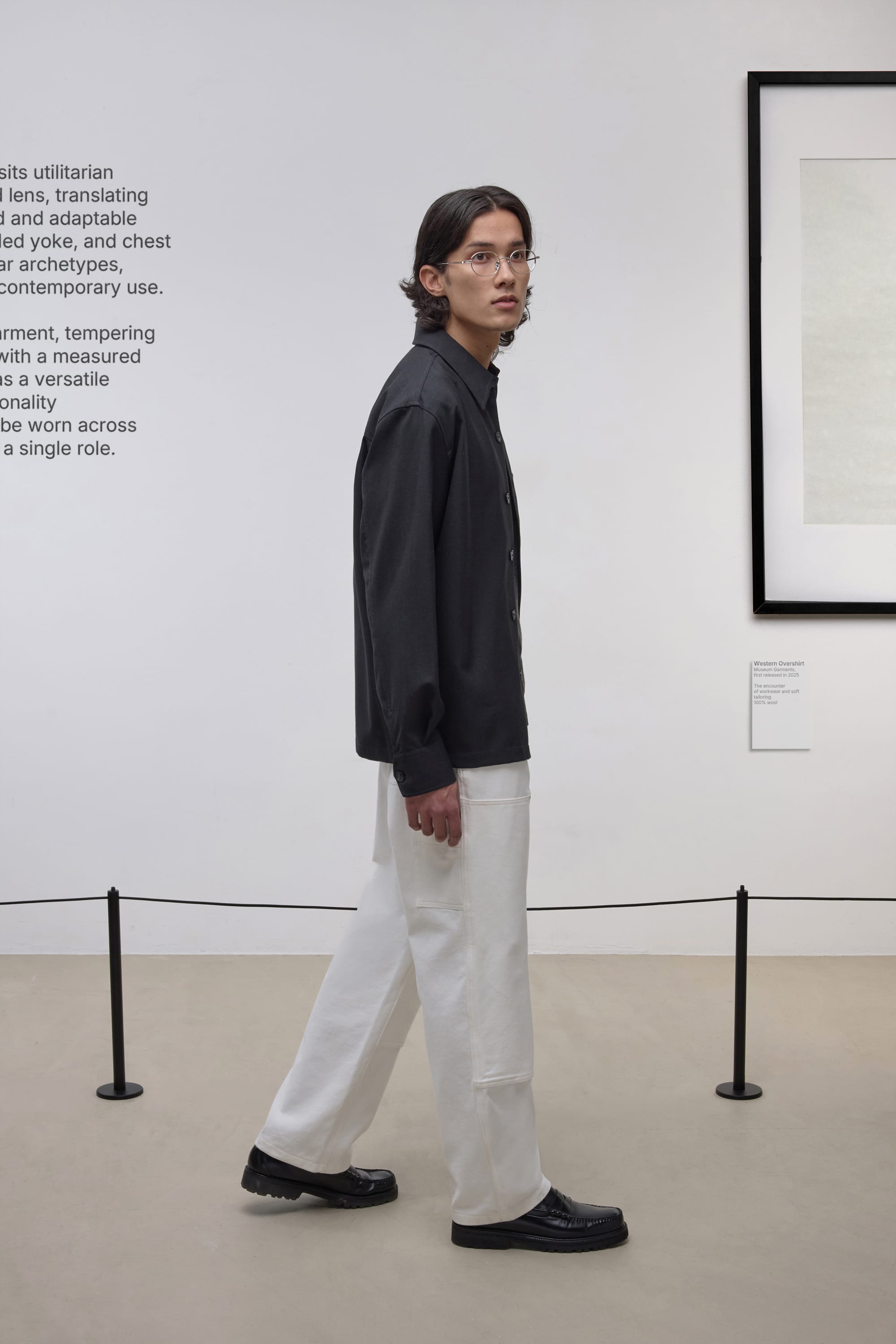 Western Overshirt - Toile de Laine Tropicale - Anthracite Grey