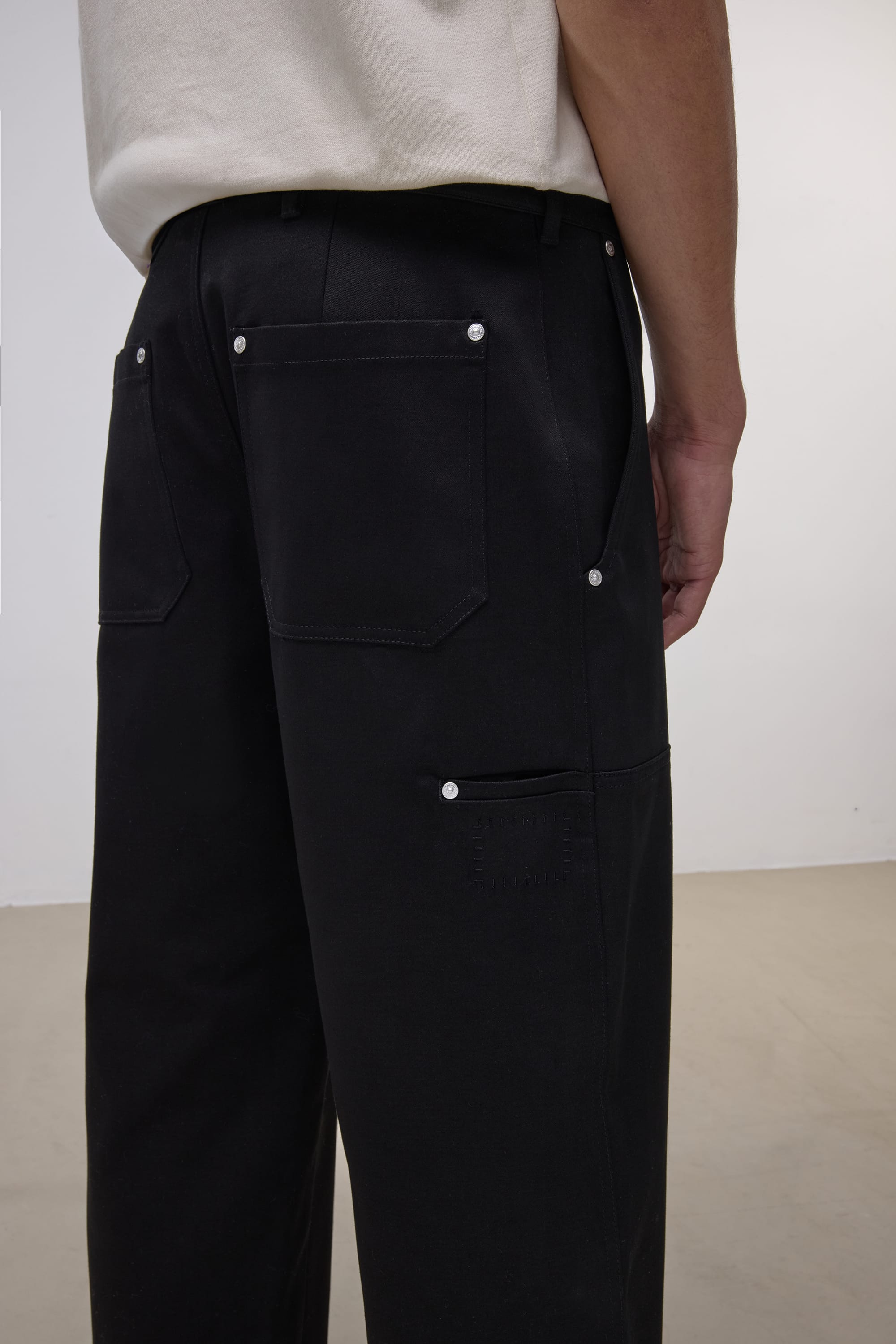 Fatigue Pants - Satin de Coton - Noir
