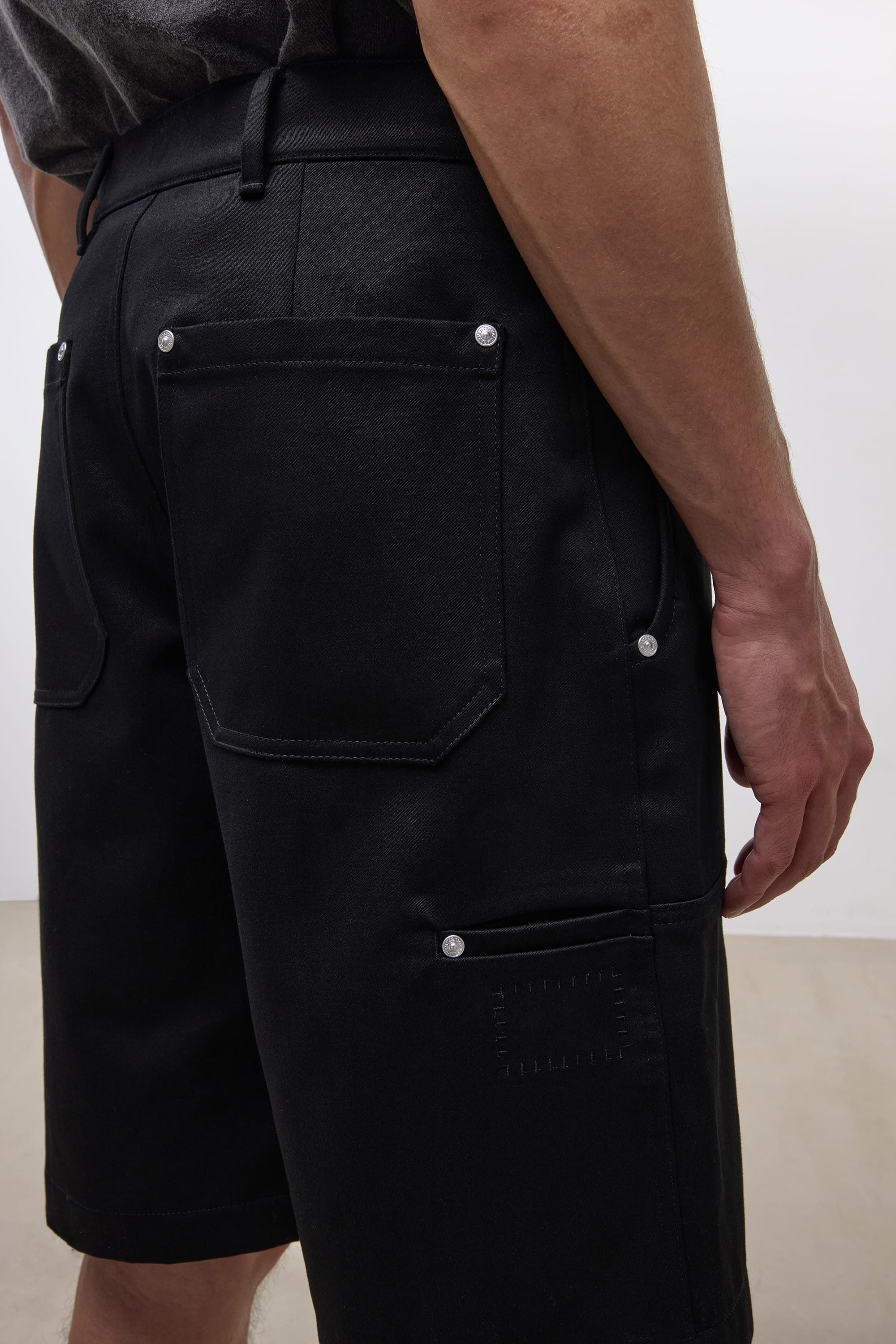 Fatigue Shorts - Cotton Sateen - Black